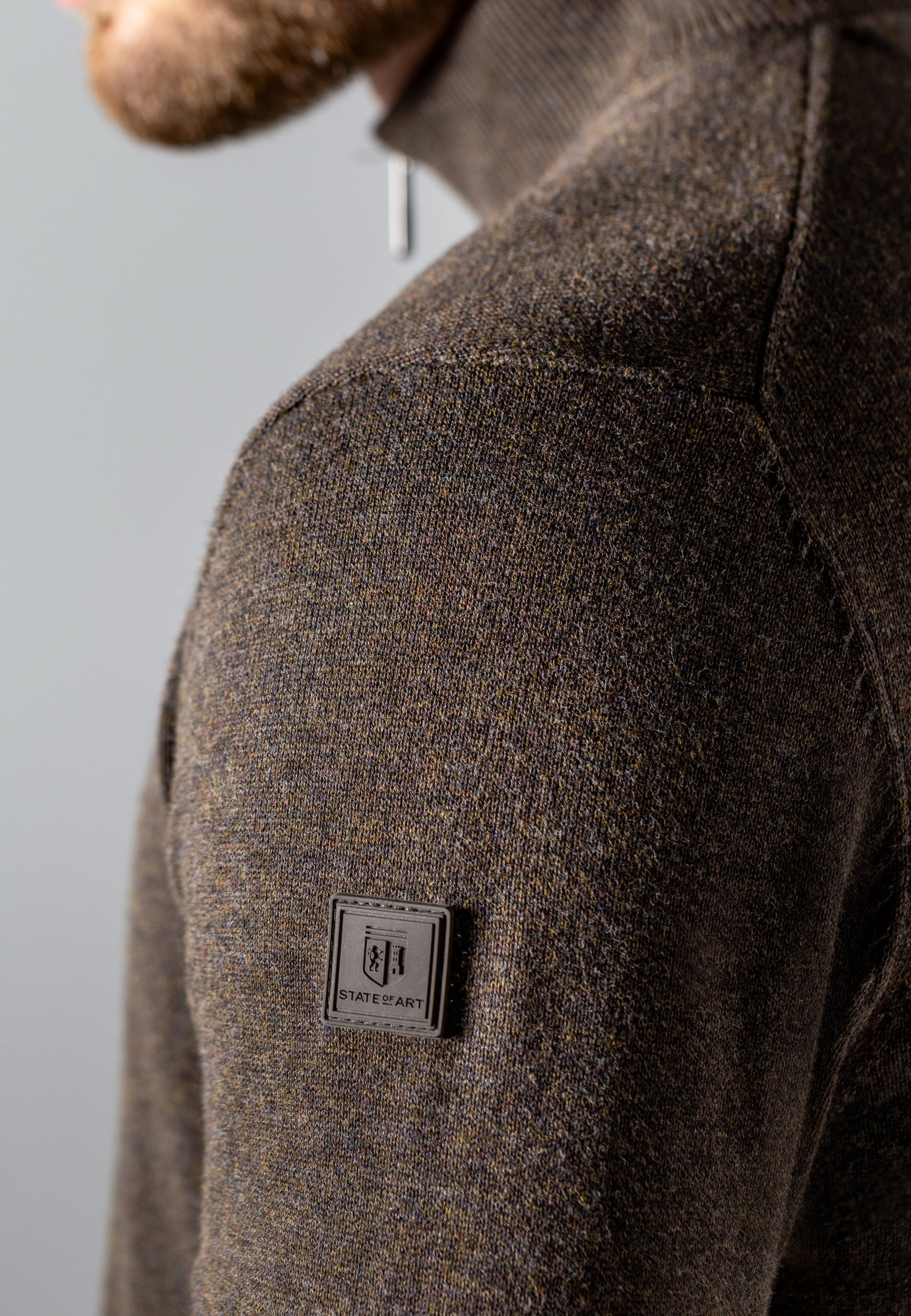 Pull en coton avec coudières