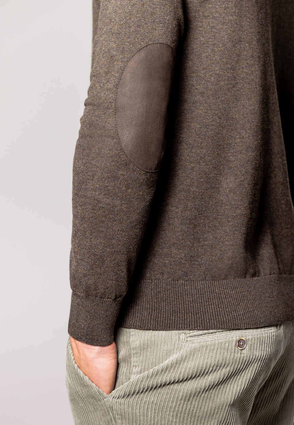 Pull en coton avec coudières