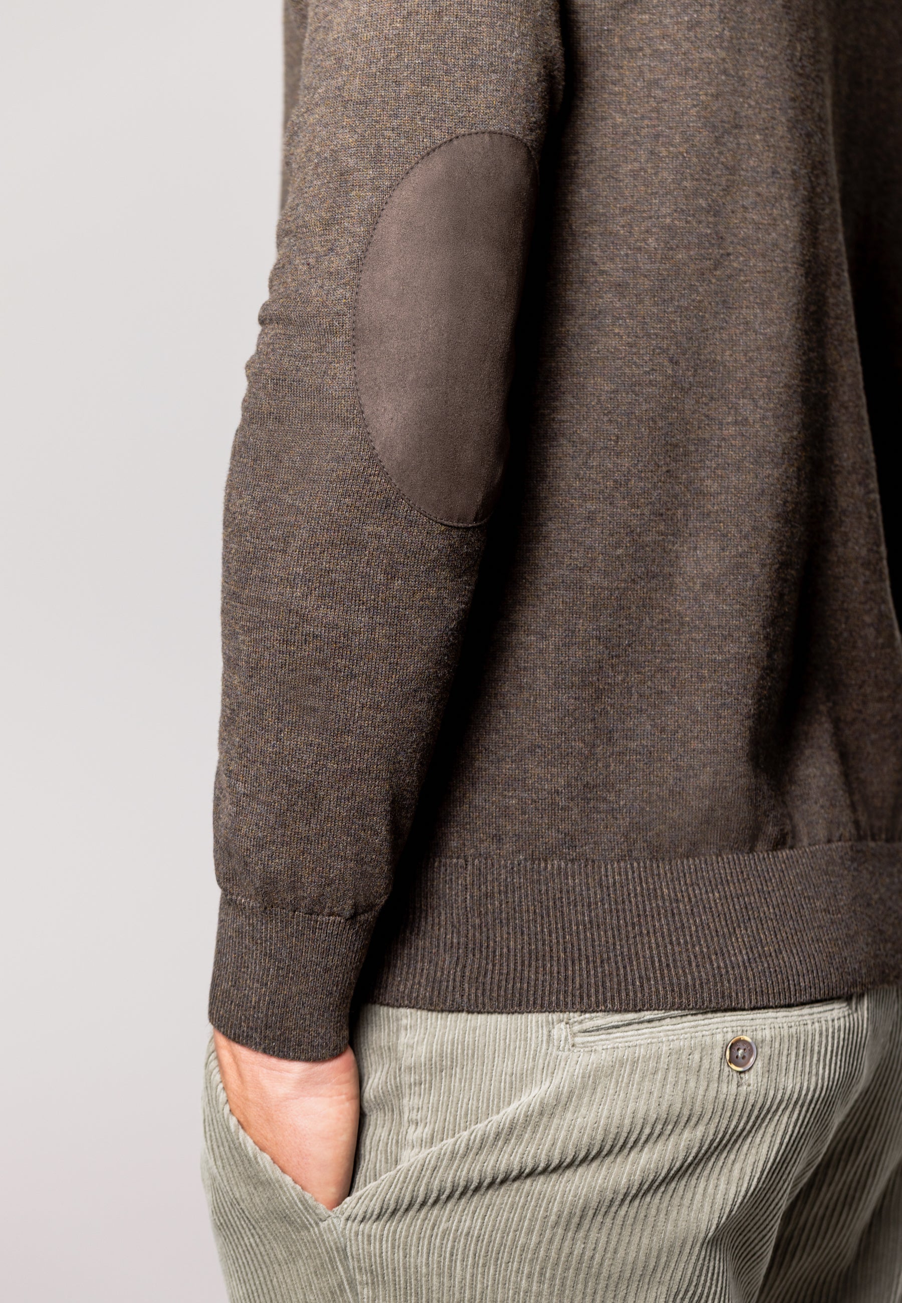 Pull en coton avec coudières