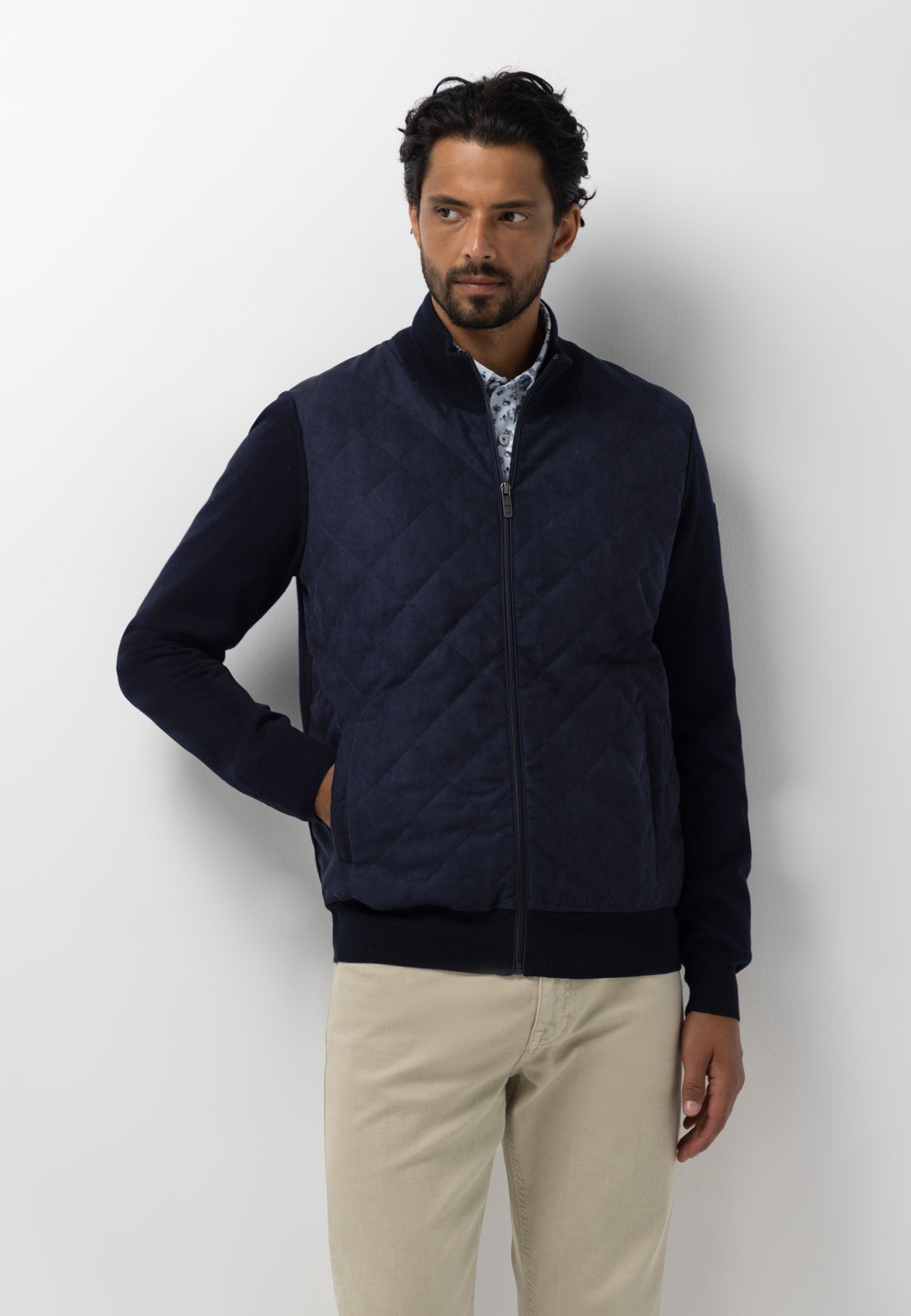 Cardigan à devant matelassé