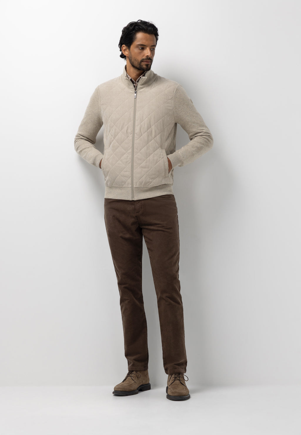 Cardigan à devant matelassé