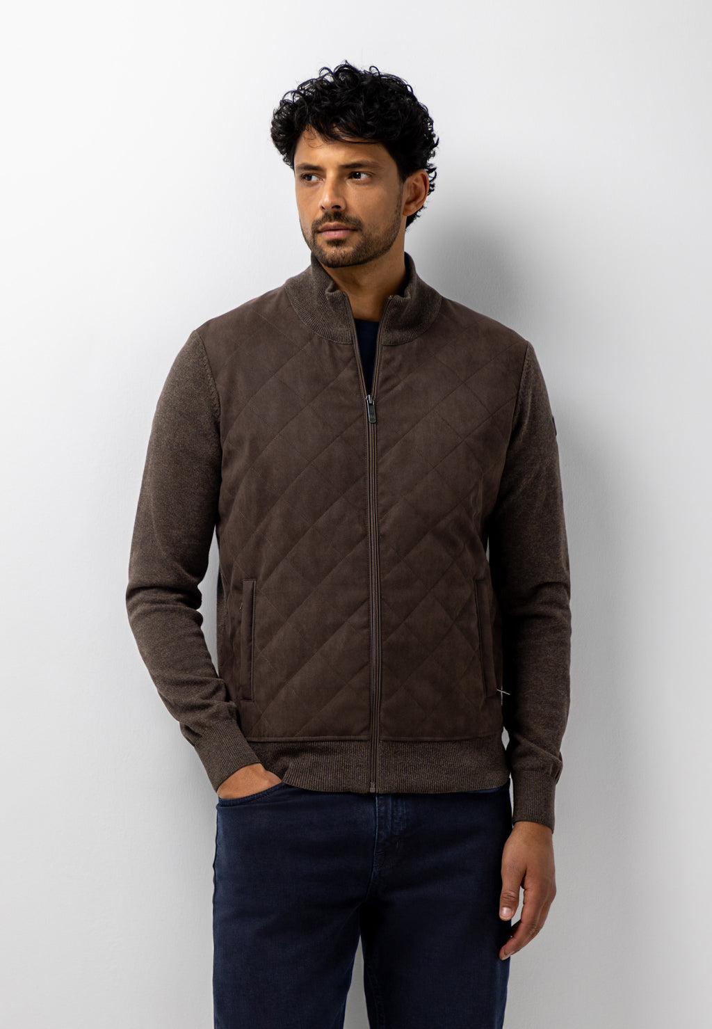 Cardigan à devant matelassé