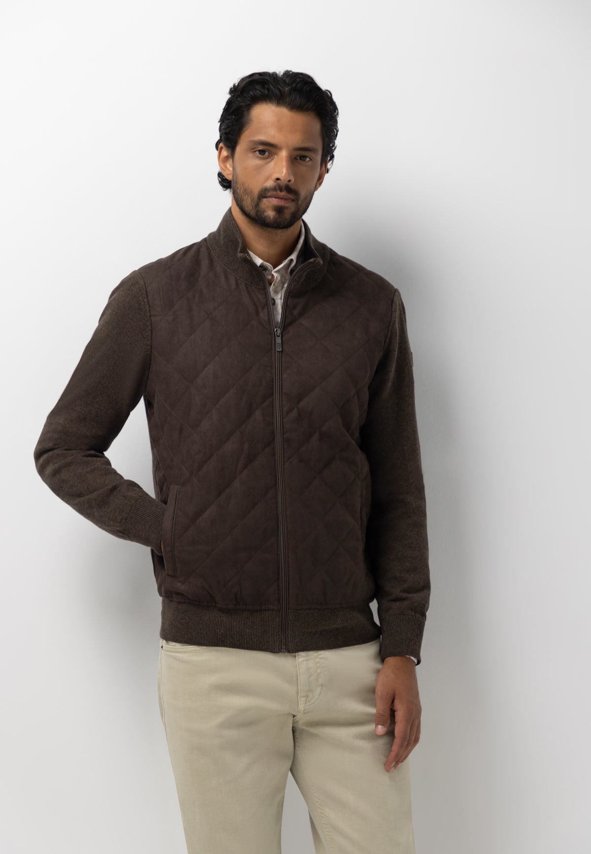 Cardigan à devant matelassé