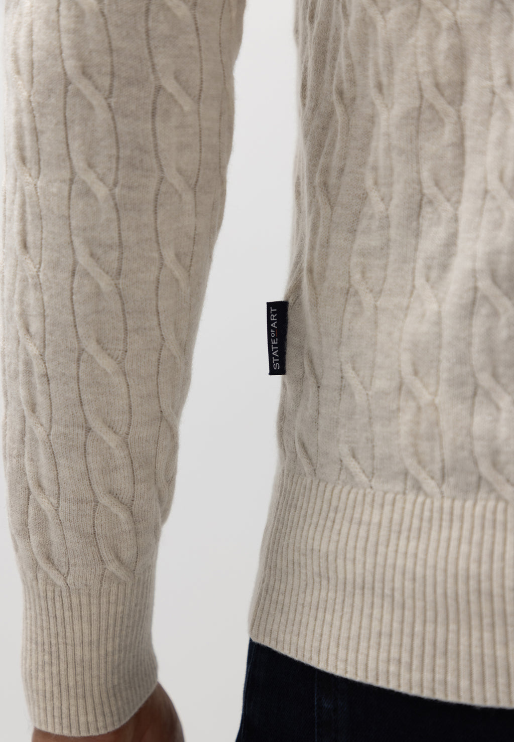 Pull à col roulé en mélange de laine d’agneau
