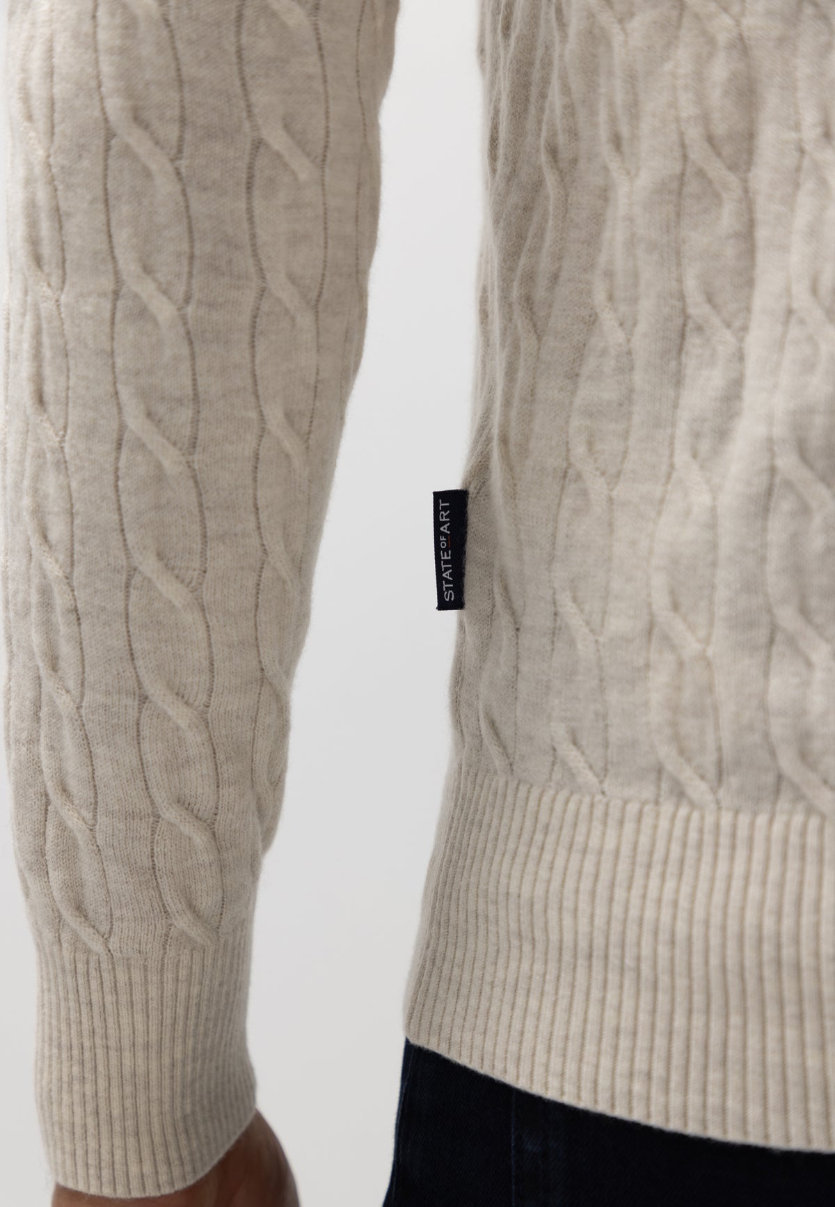 Pull à col roulé en mélange de laine d’agneau