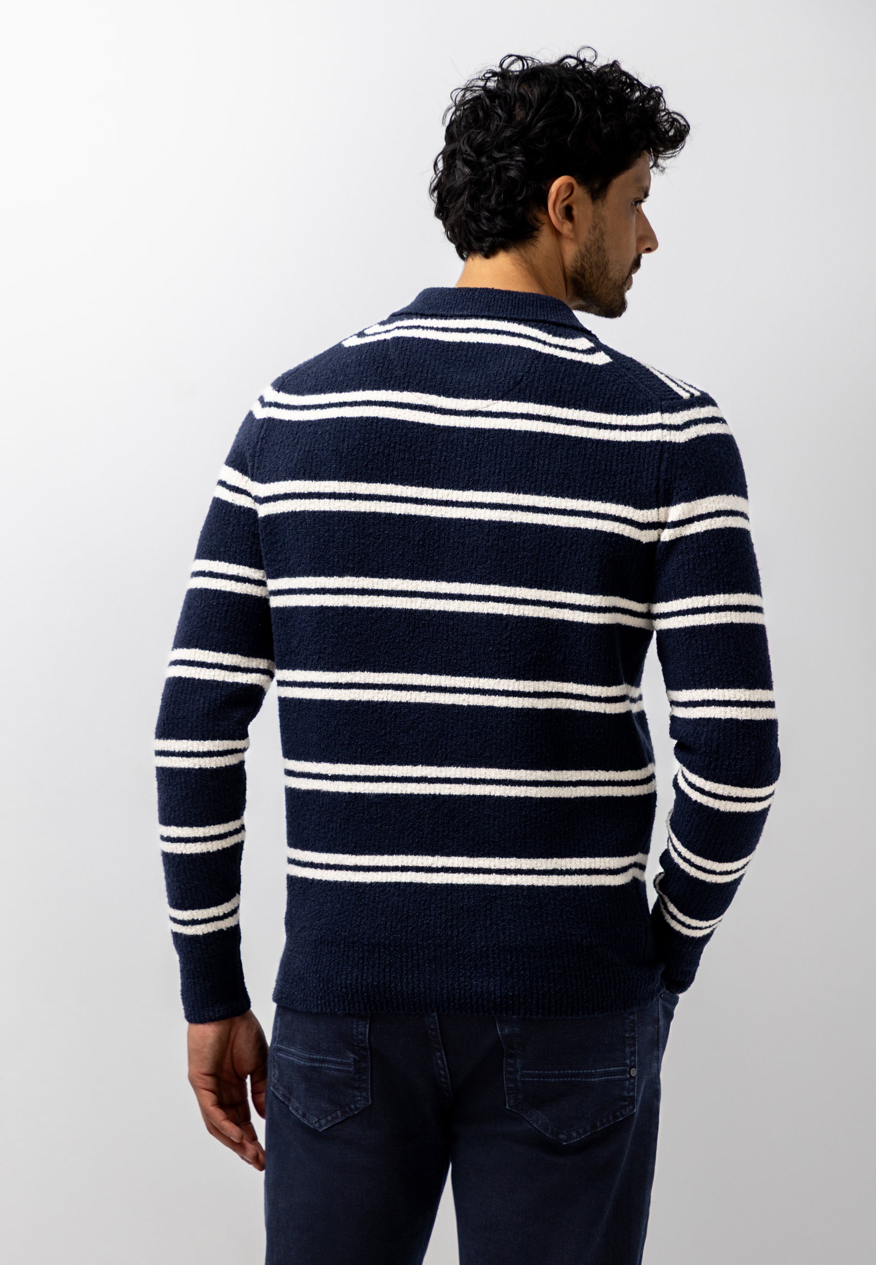 Gebreide polo met streepdessin