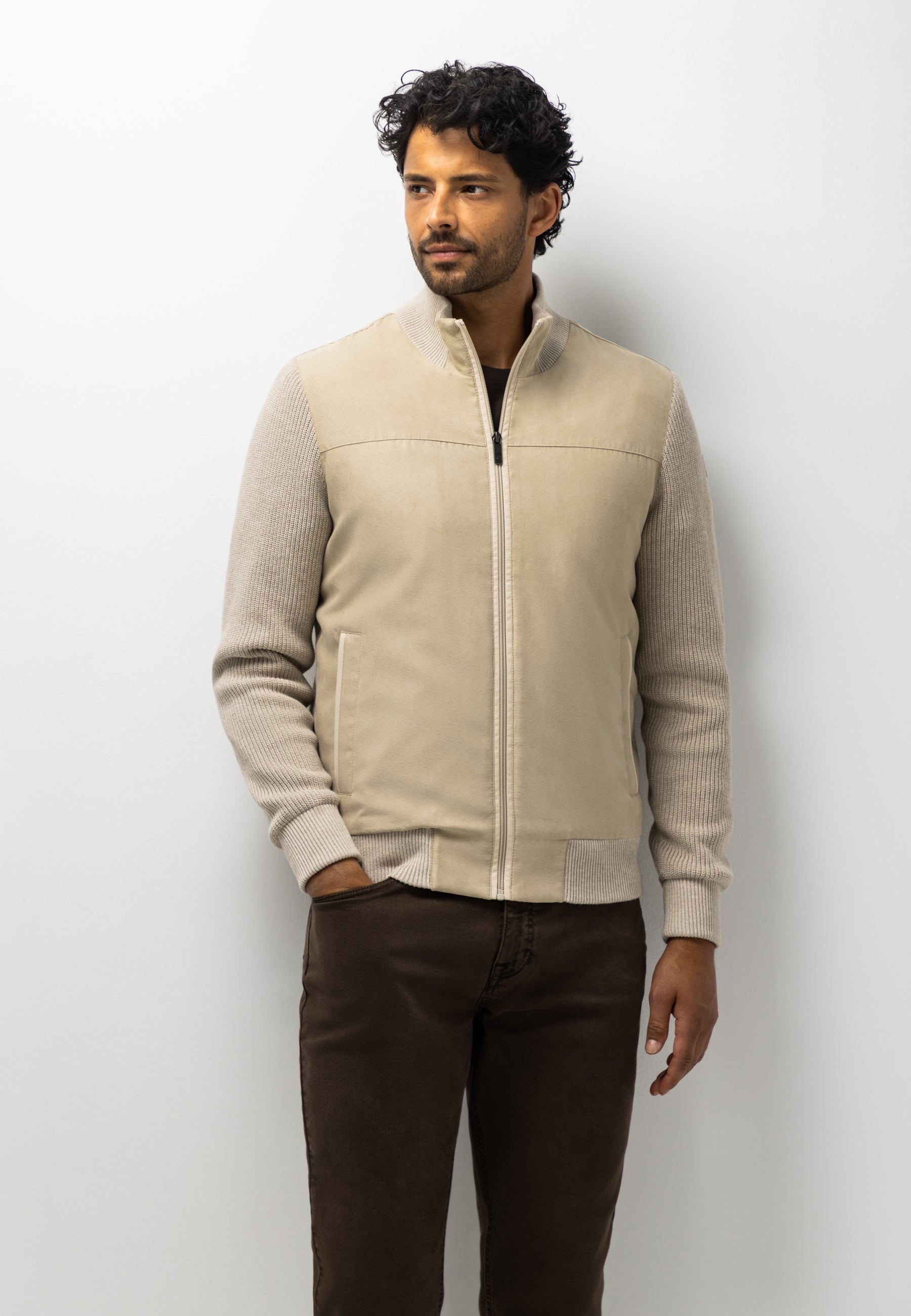 Cardigan côtelé en coton