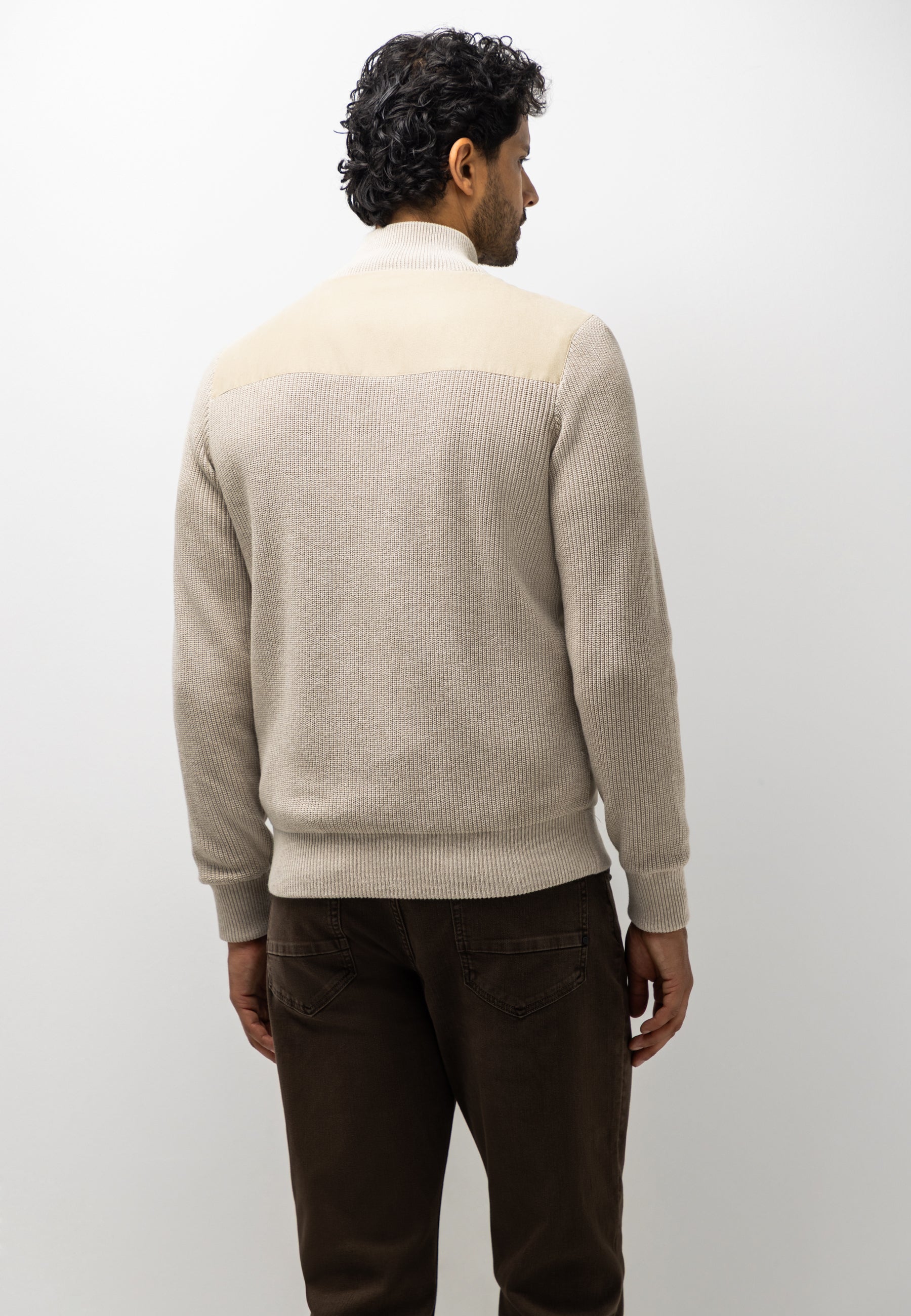 Cardigan côtelé en coton