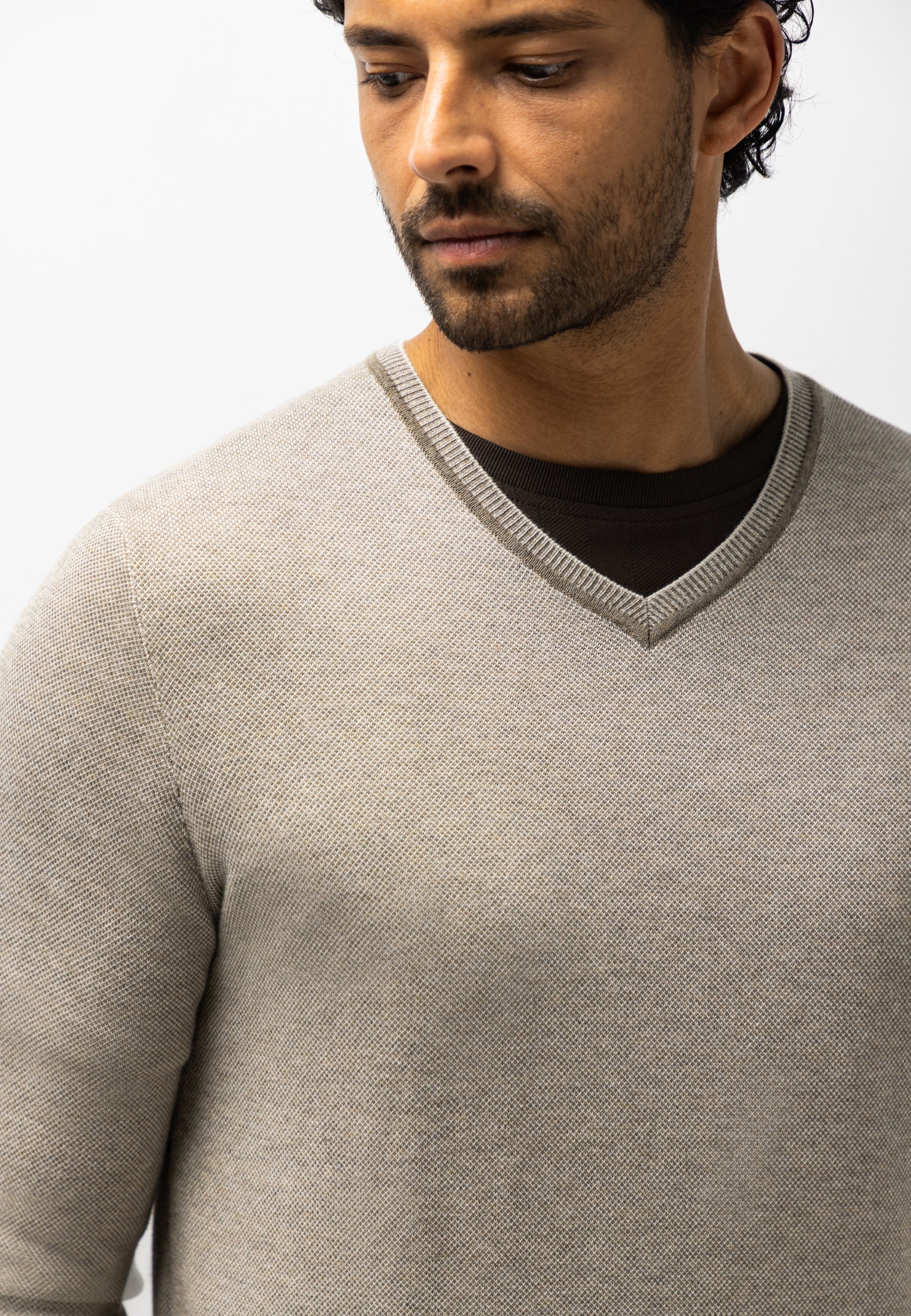 Oxford trui met rubberen badge