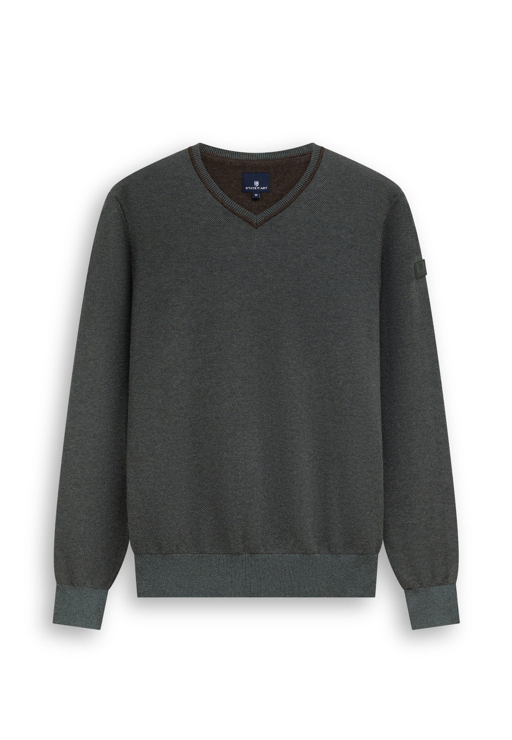 Oxford trui met rubberen badge