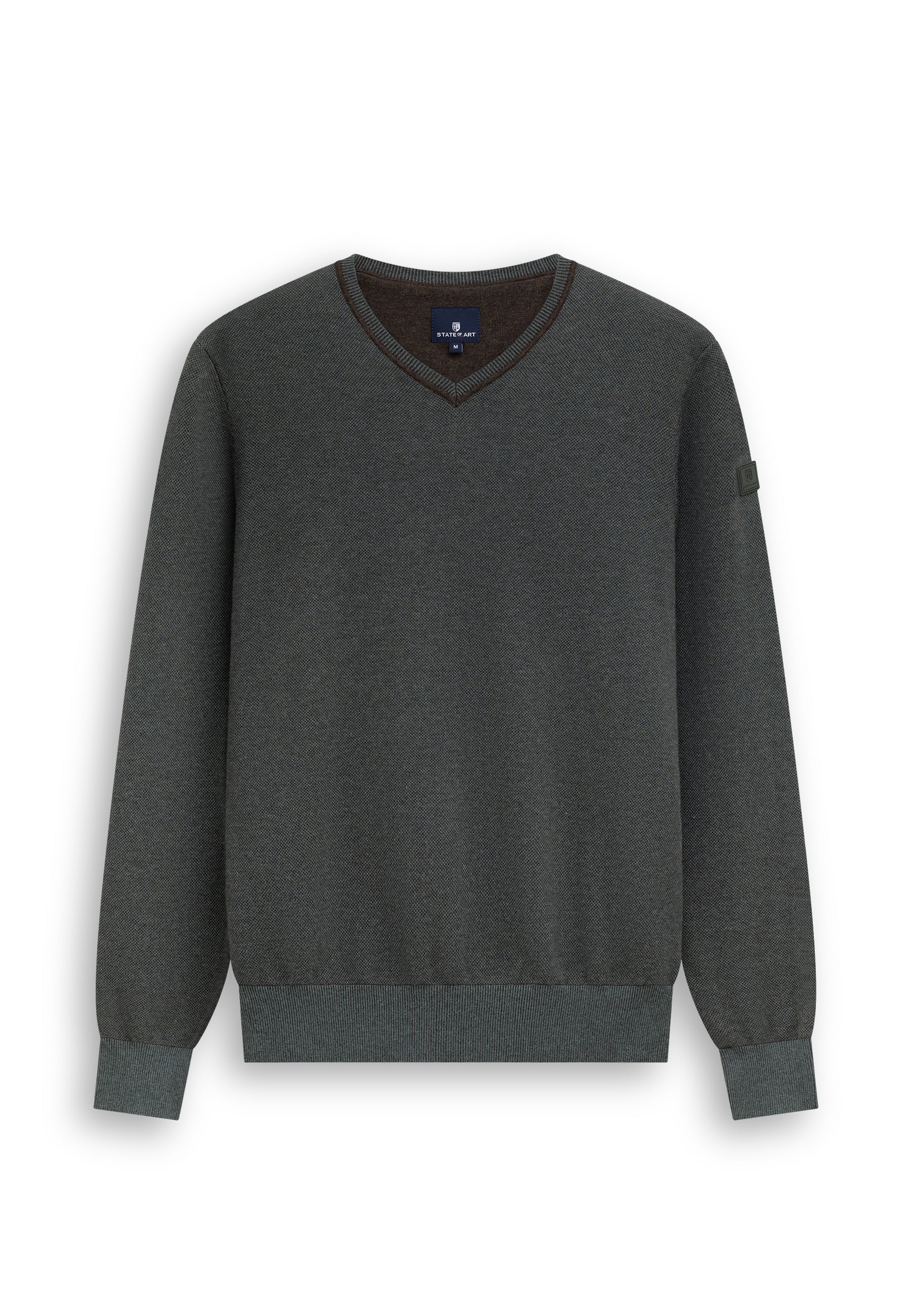 Oxford trui met rubberen badge