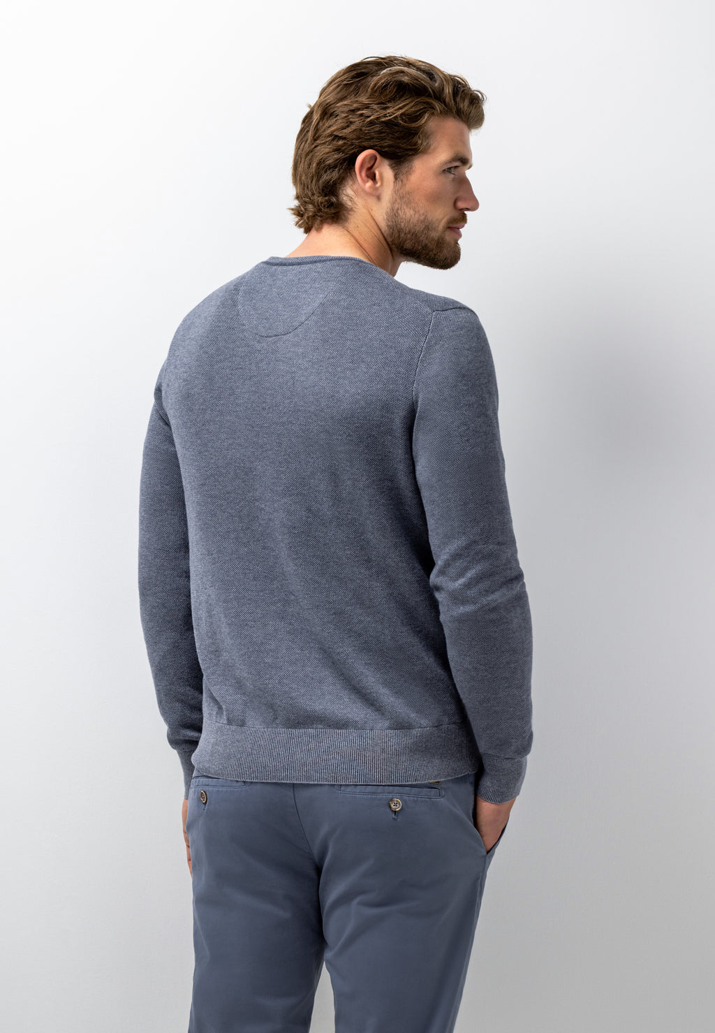Pull Oxford à badge en caoutchouc