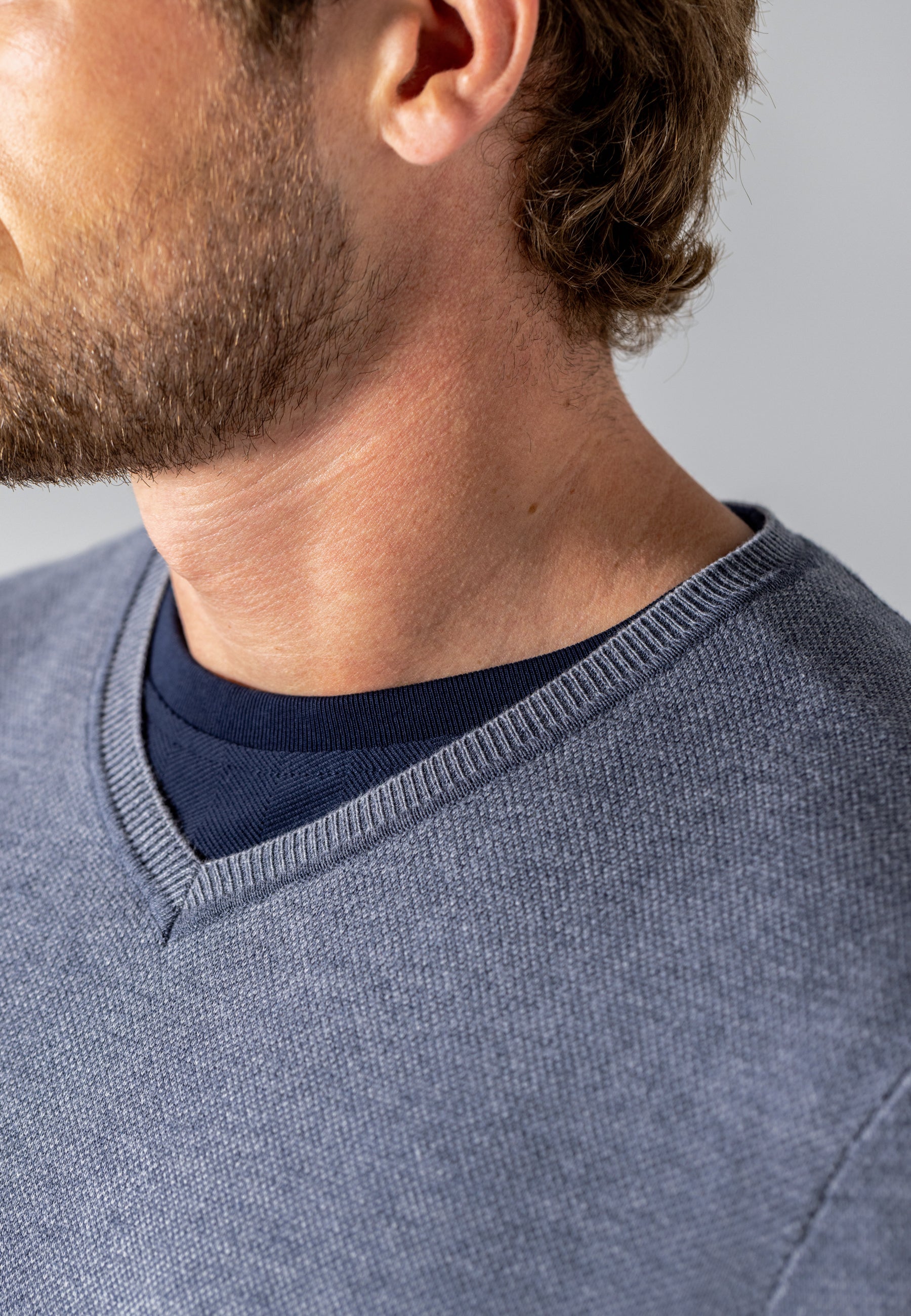 Oxford trui met rubberen badge