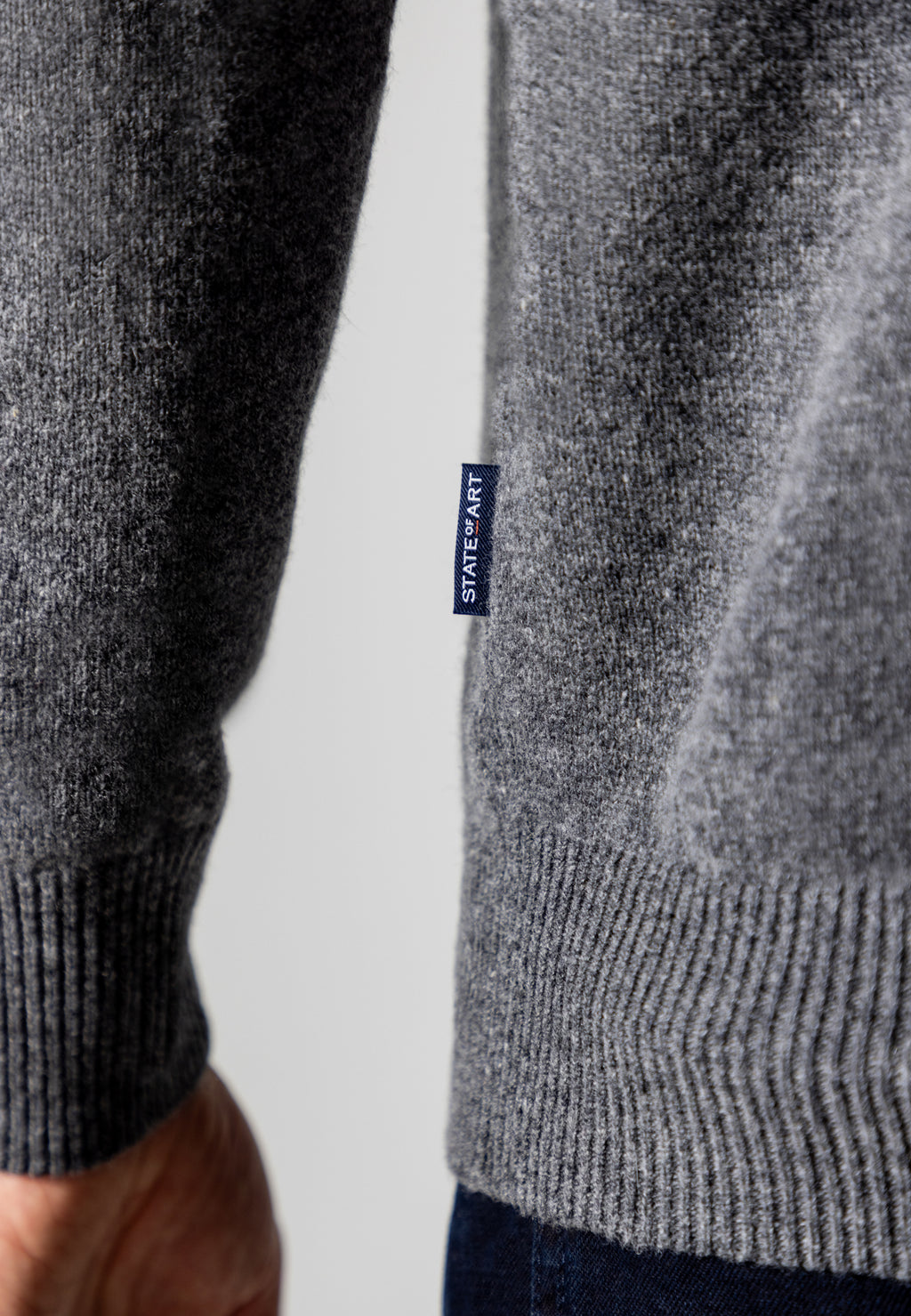 Pull intarsia en laine d'agneau
