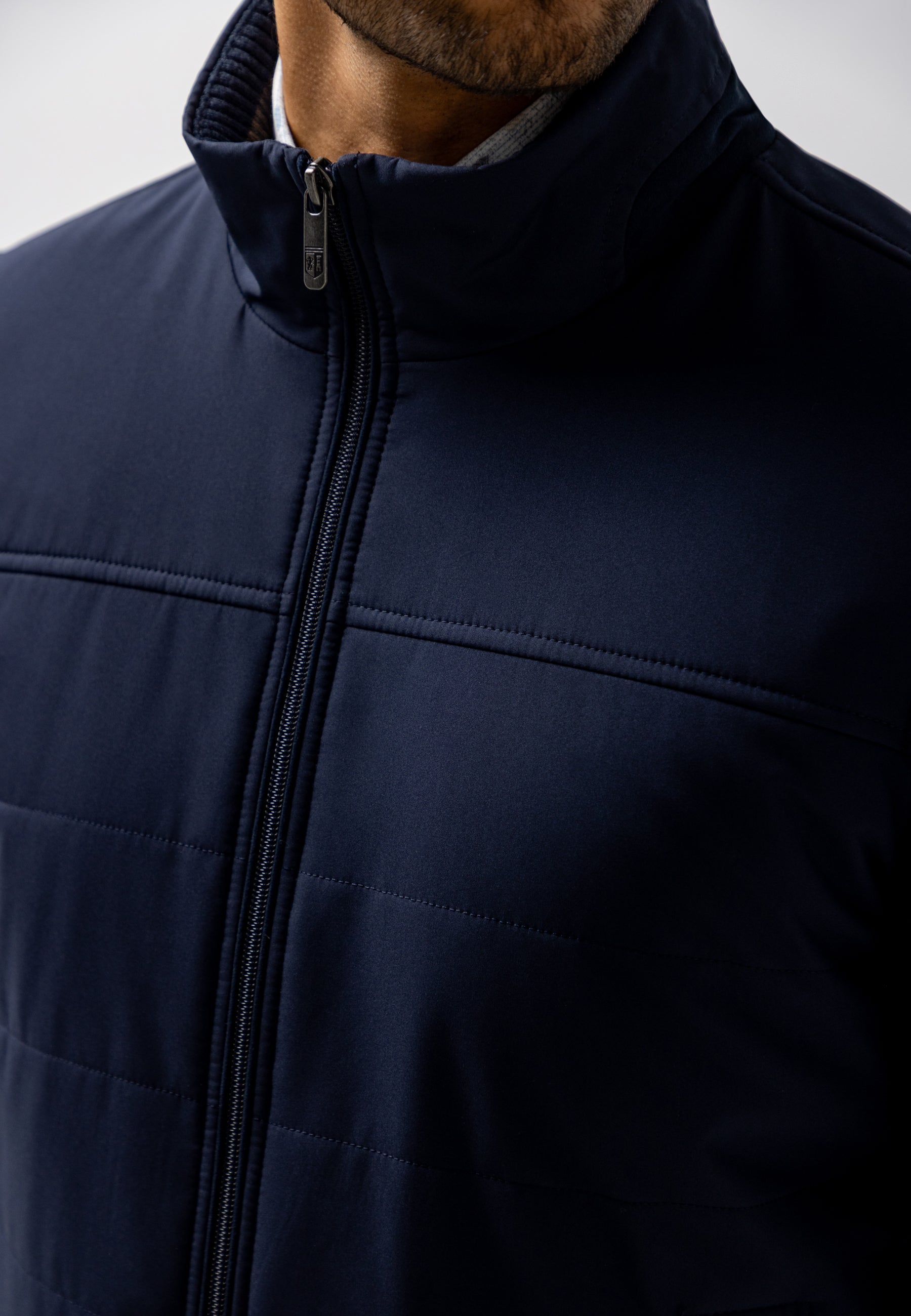 Vest met suèdelook voorzijde