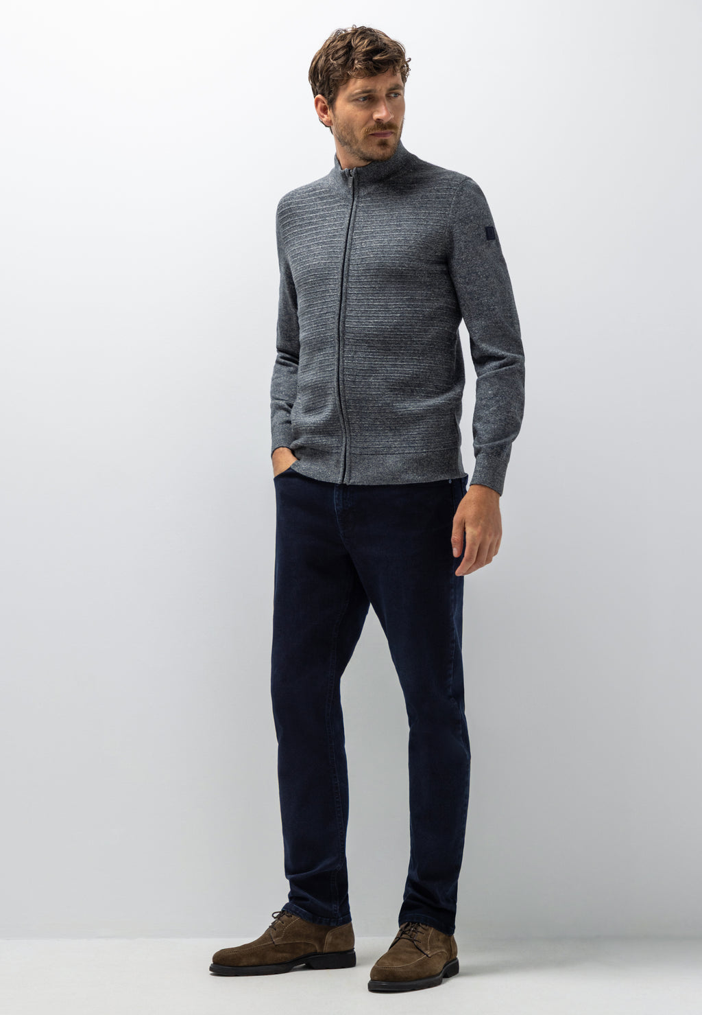 Vest met structuurpatroon