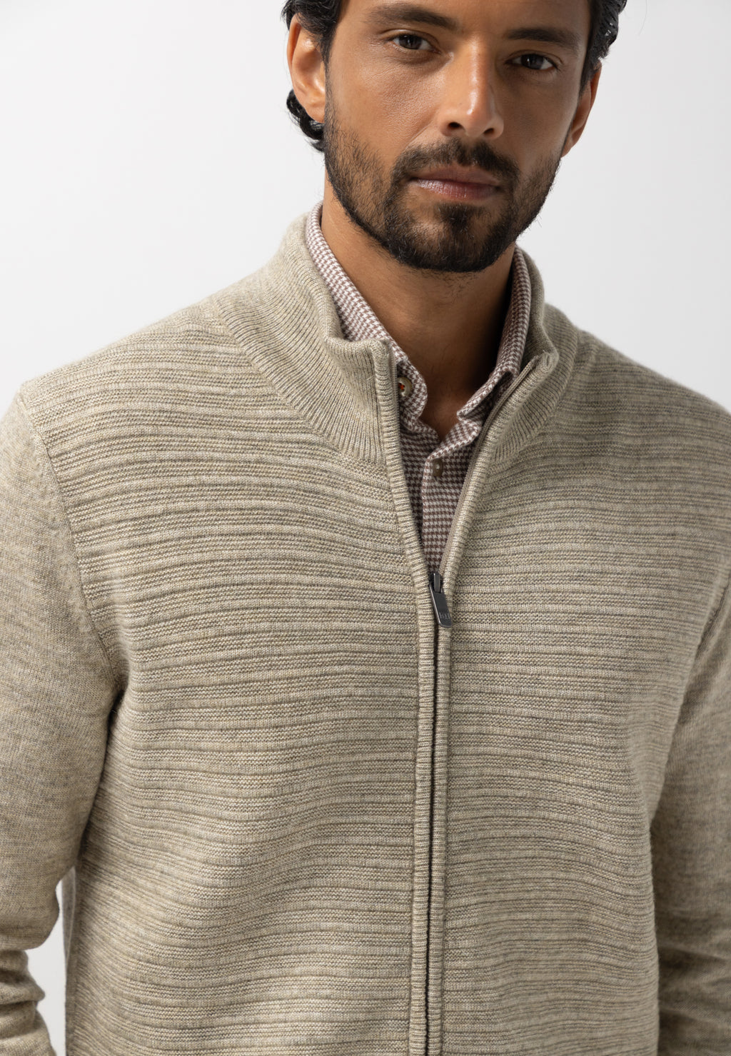 Vest met structuurpatroon