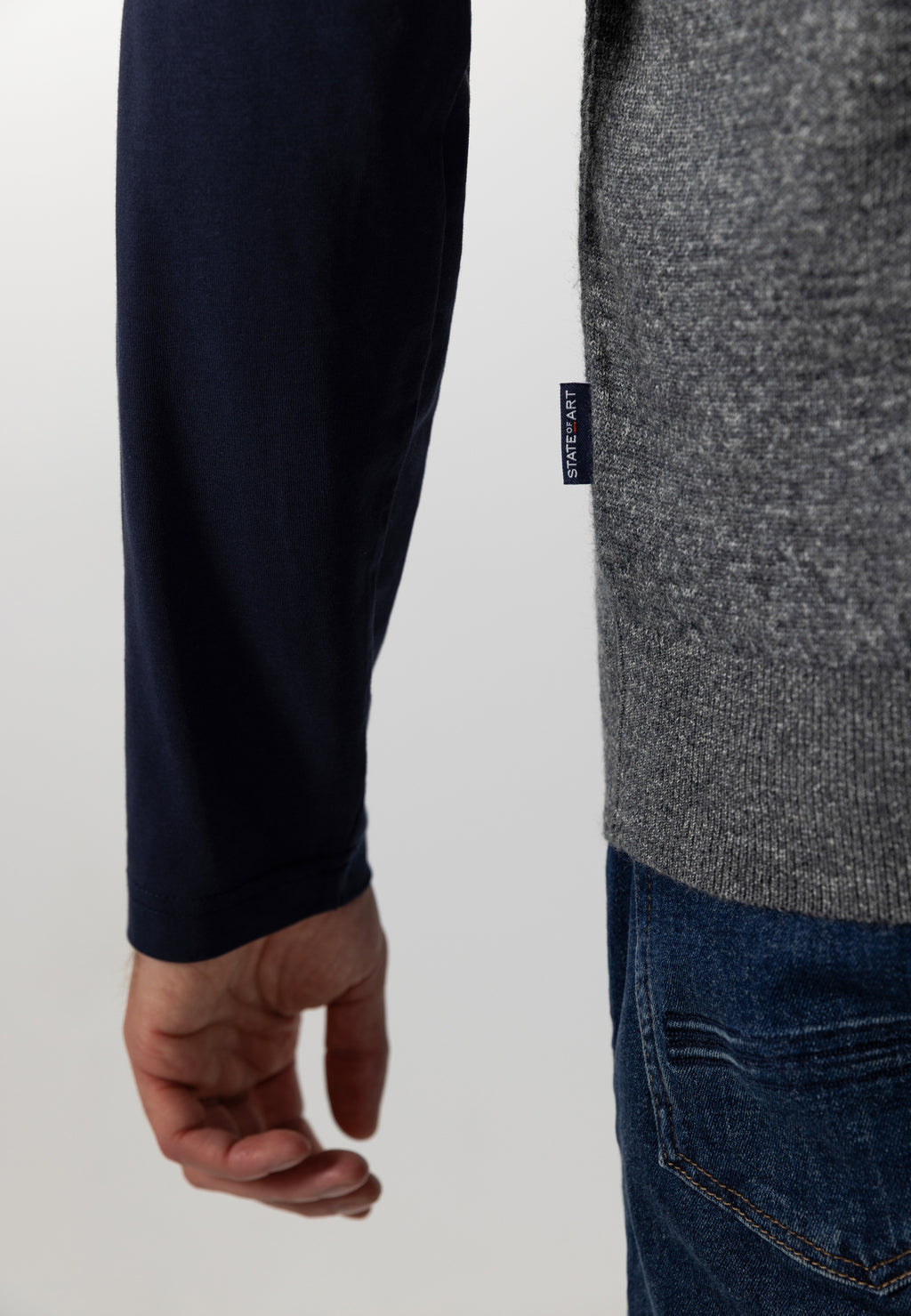 Gilet en maille à col bomber