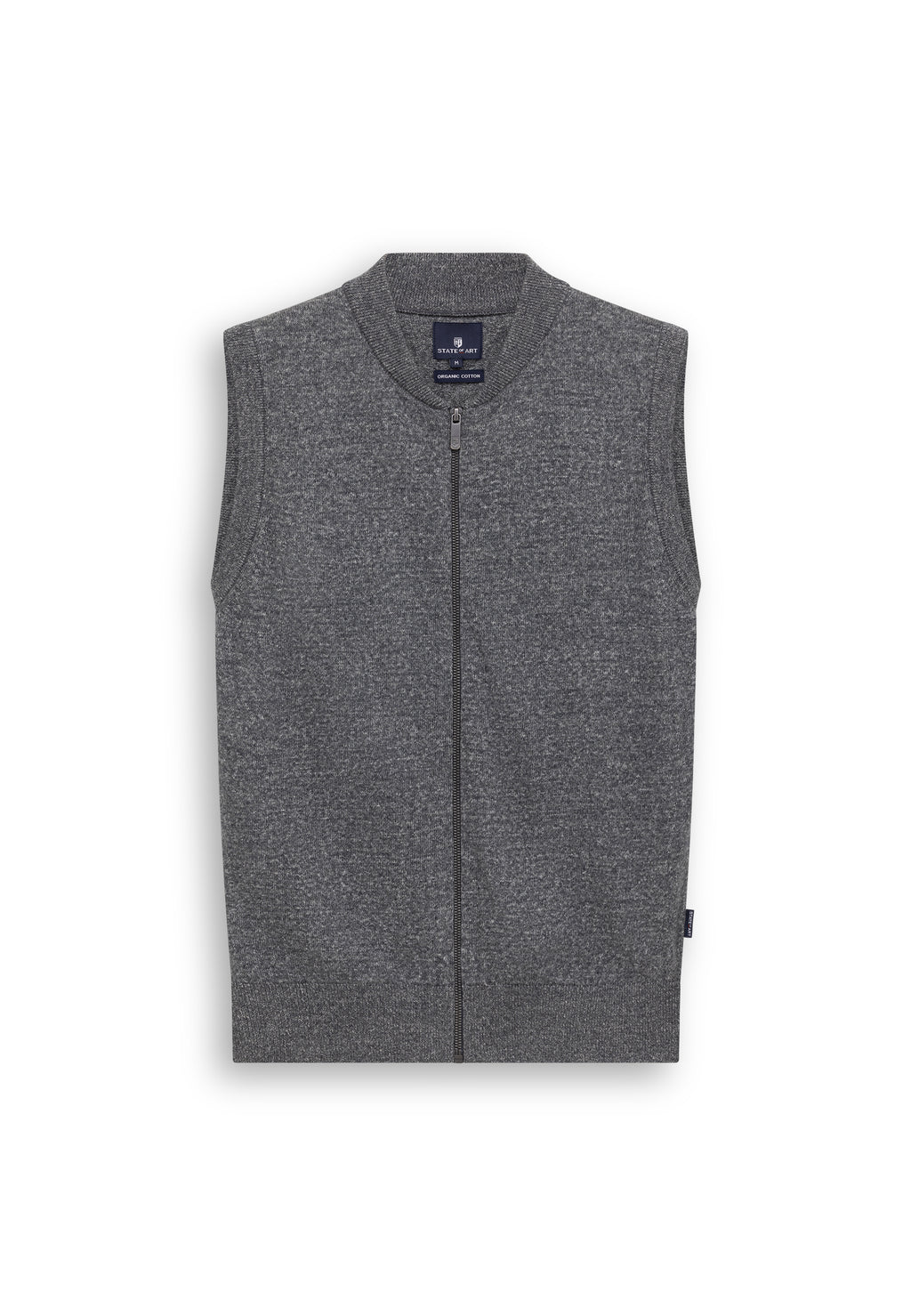 Gilet en maille à col bomber