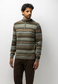 Pull rayé à demi-zip