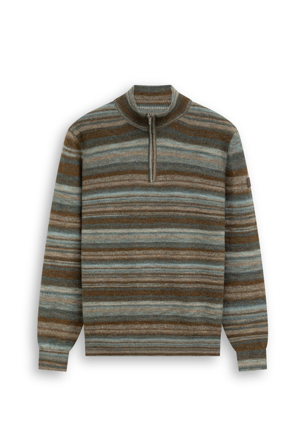 Pull rayé à demi-zip