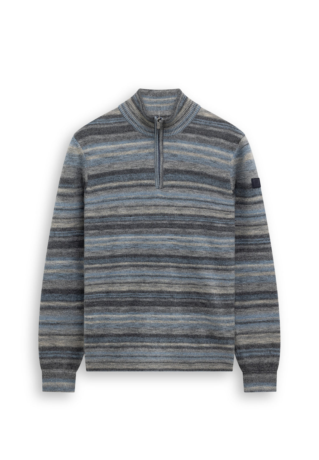 Pull rayé à demi-zip