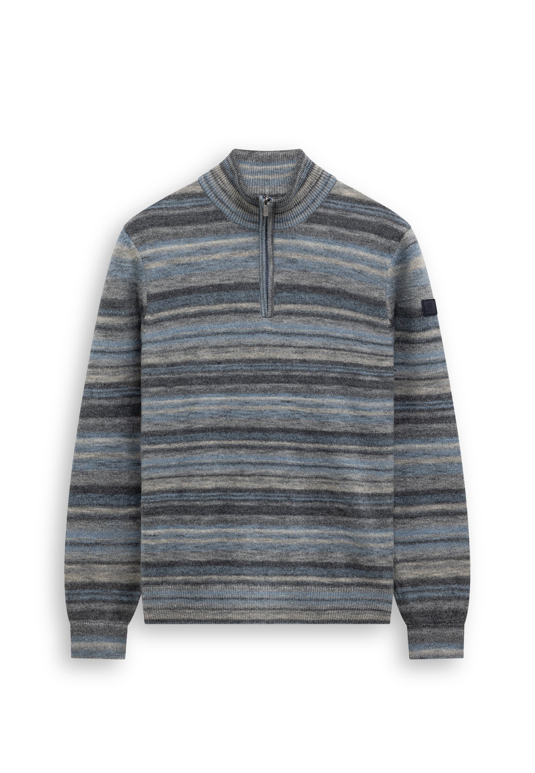 Pull rayé à demi-zip