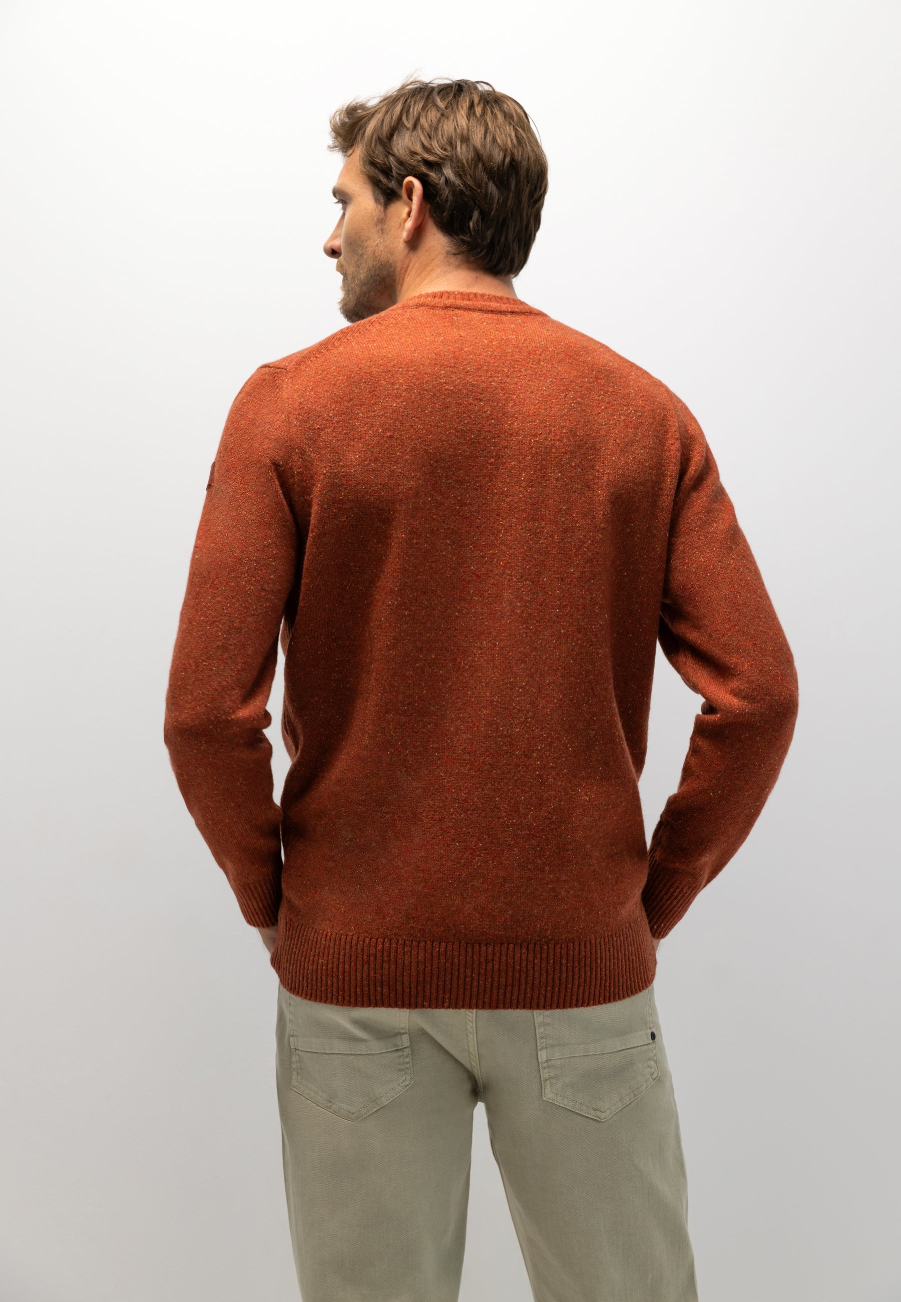 Pull en mélange de laine à col rond