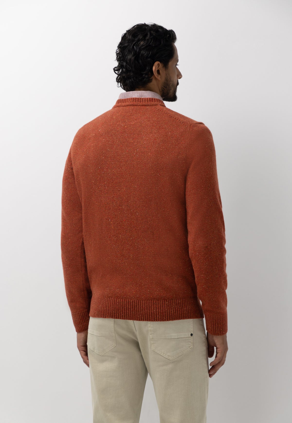 Pull en mélange de laine à col rond