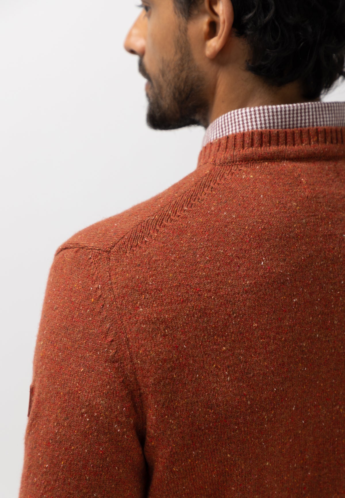 Pull en mélange de laine à col rond