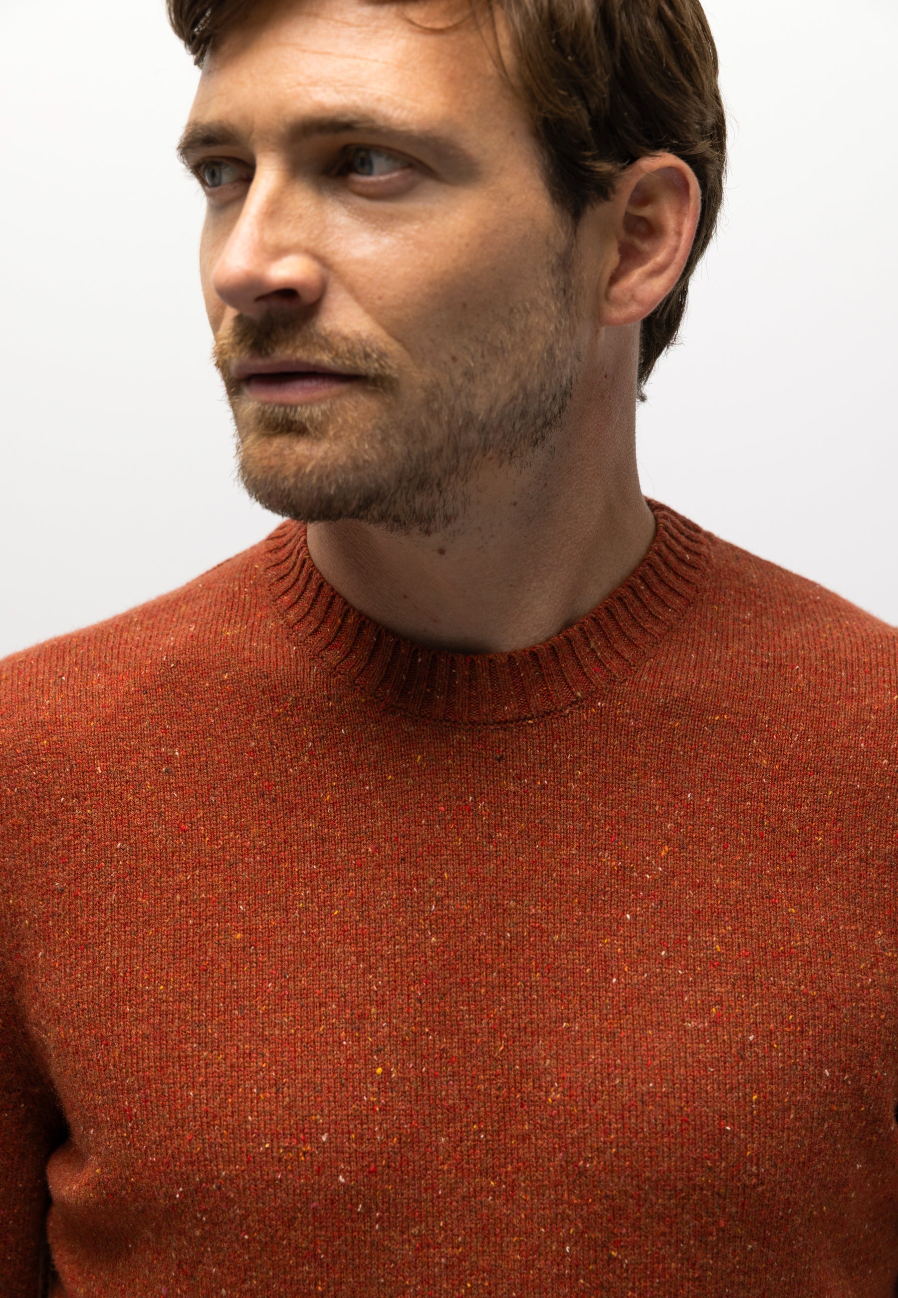 Pull en mélange de laine à col rond