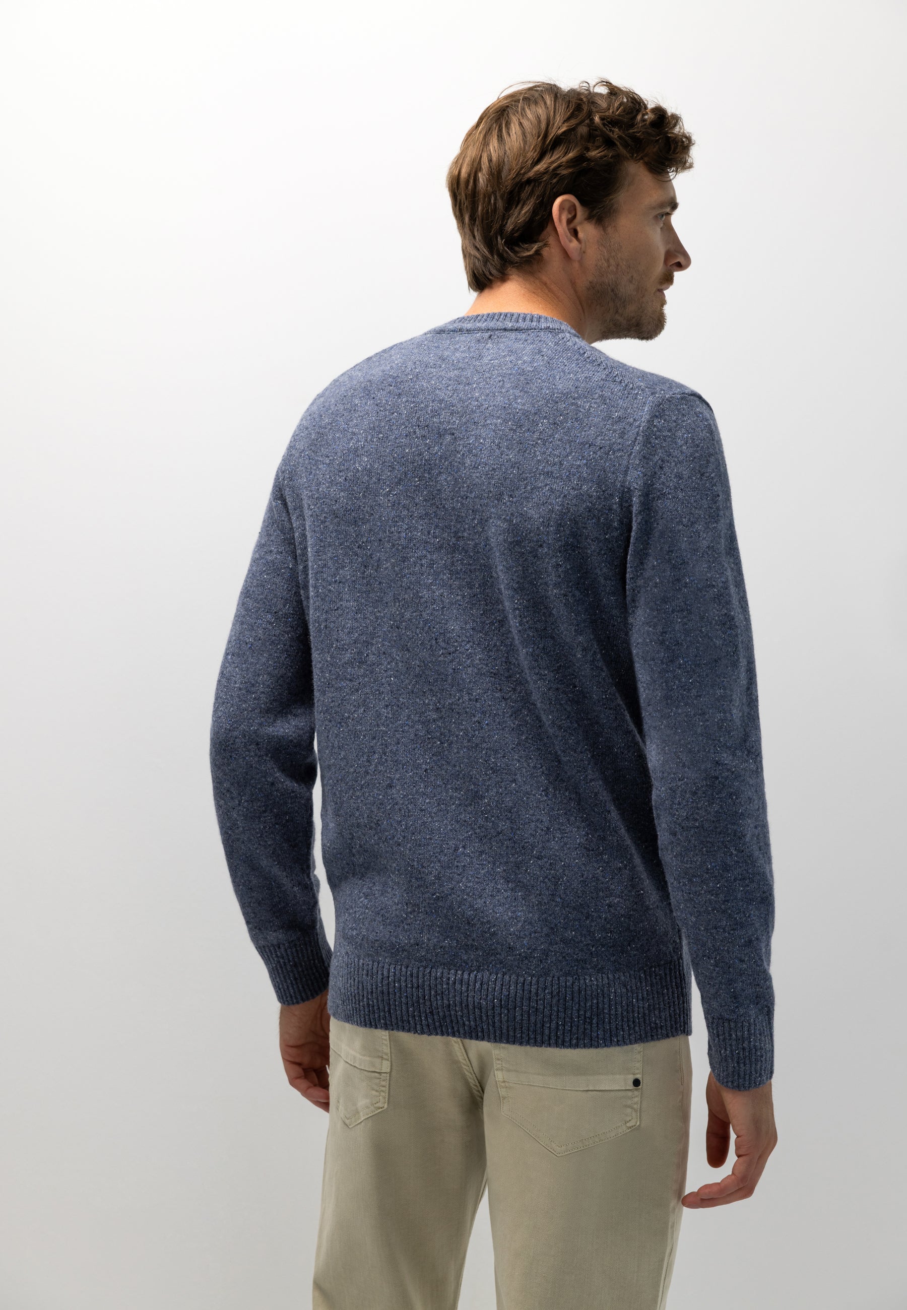 Pull en mélange de laine à col rond