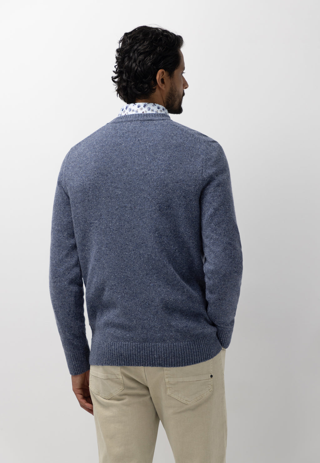 Pull en mélange de laine à col rond