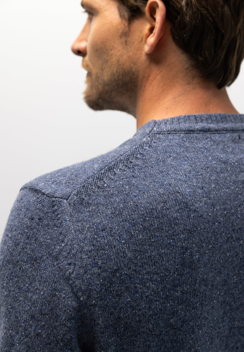 Pull en mélange de laine à col rond