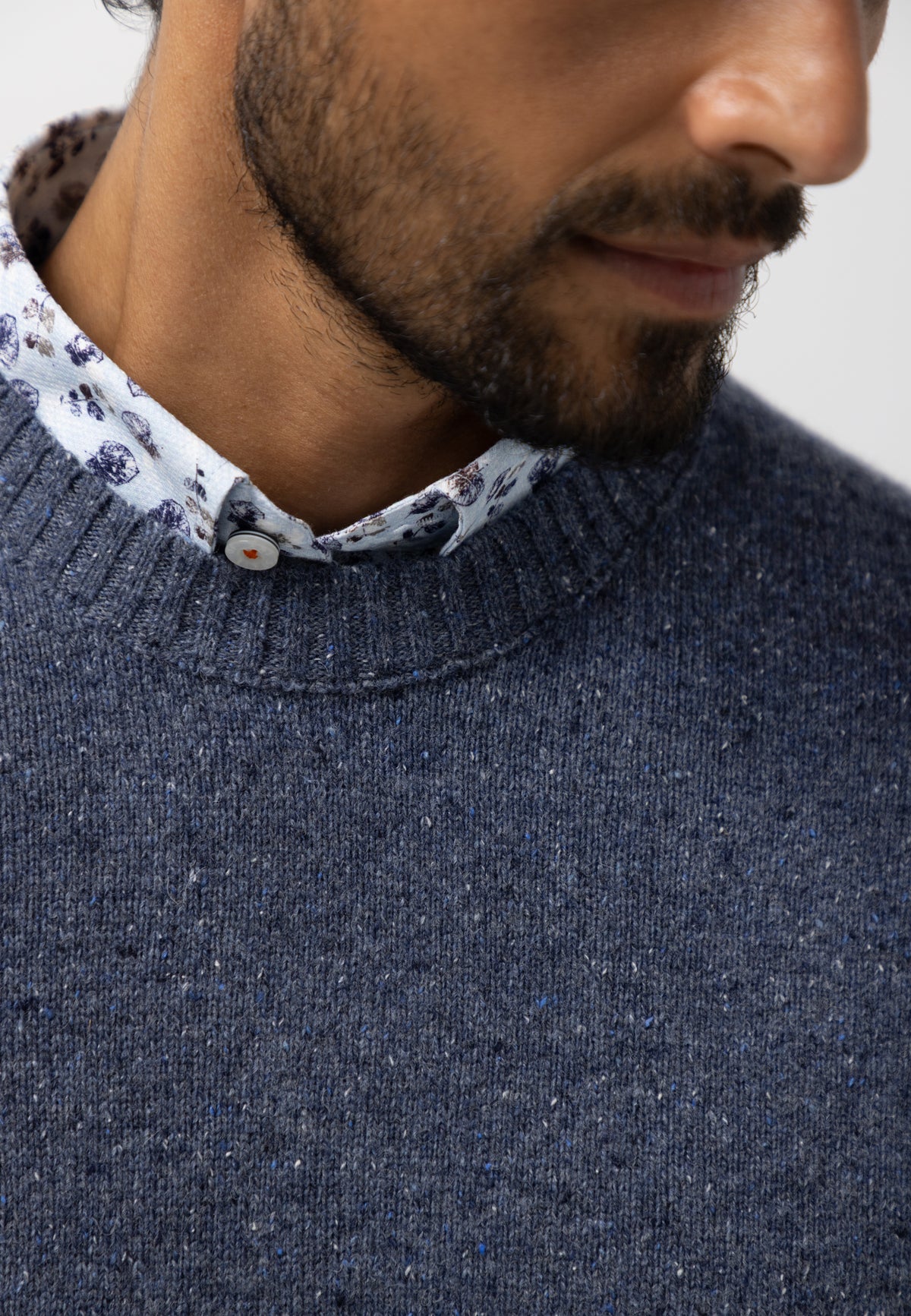 Pull en mélange de laine à col rond