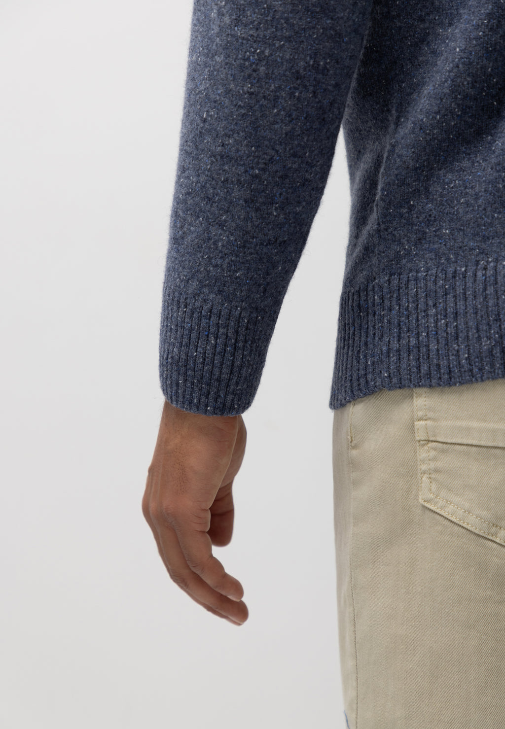 Pull en mélange de laine à col rond