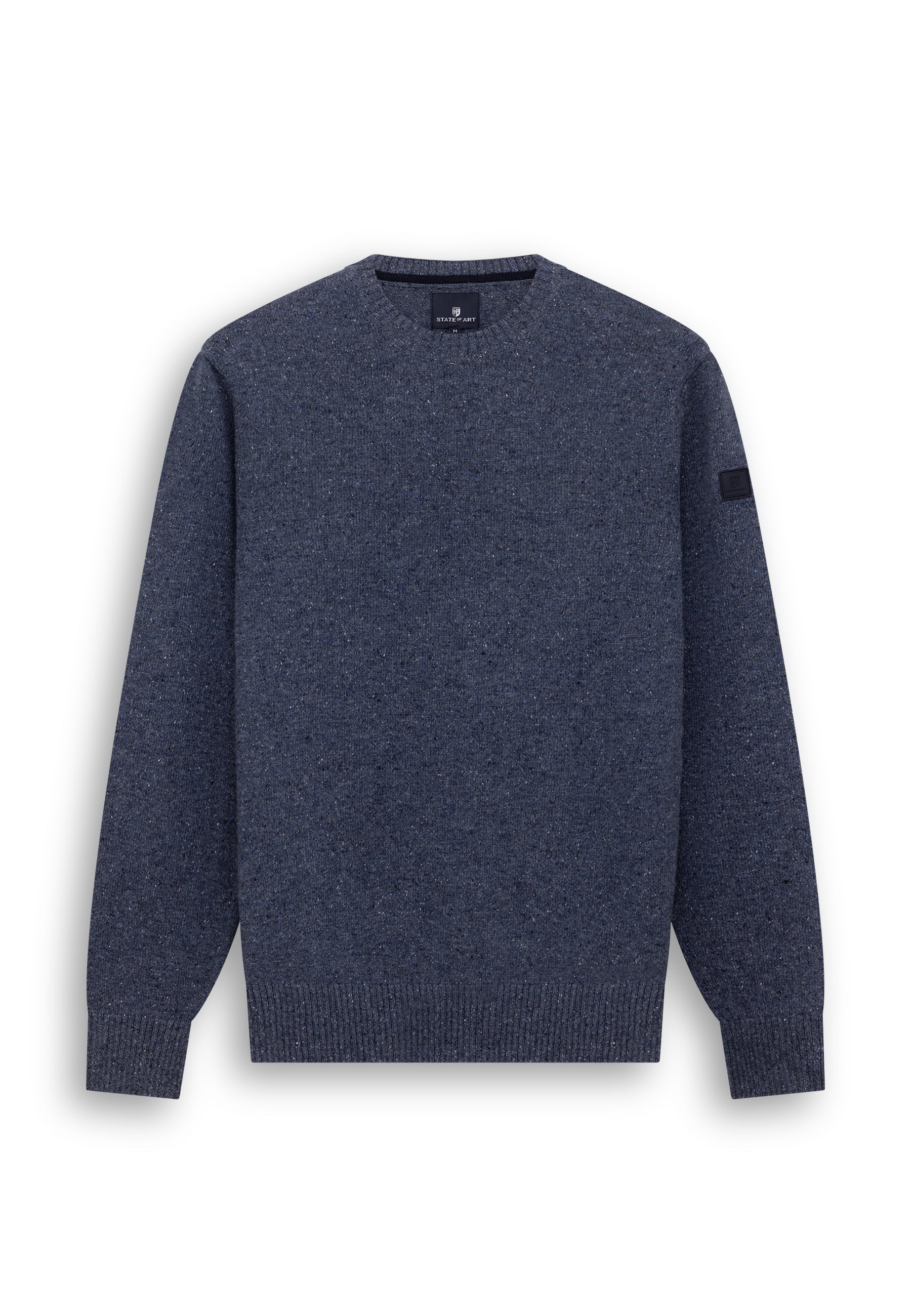 Pull en mélange de laine à col rond