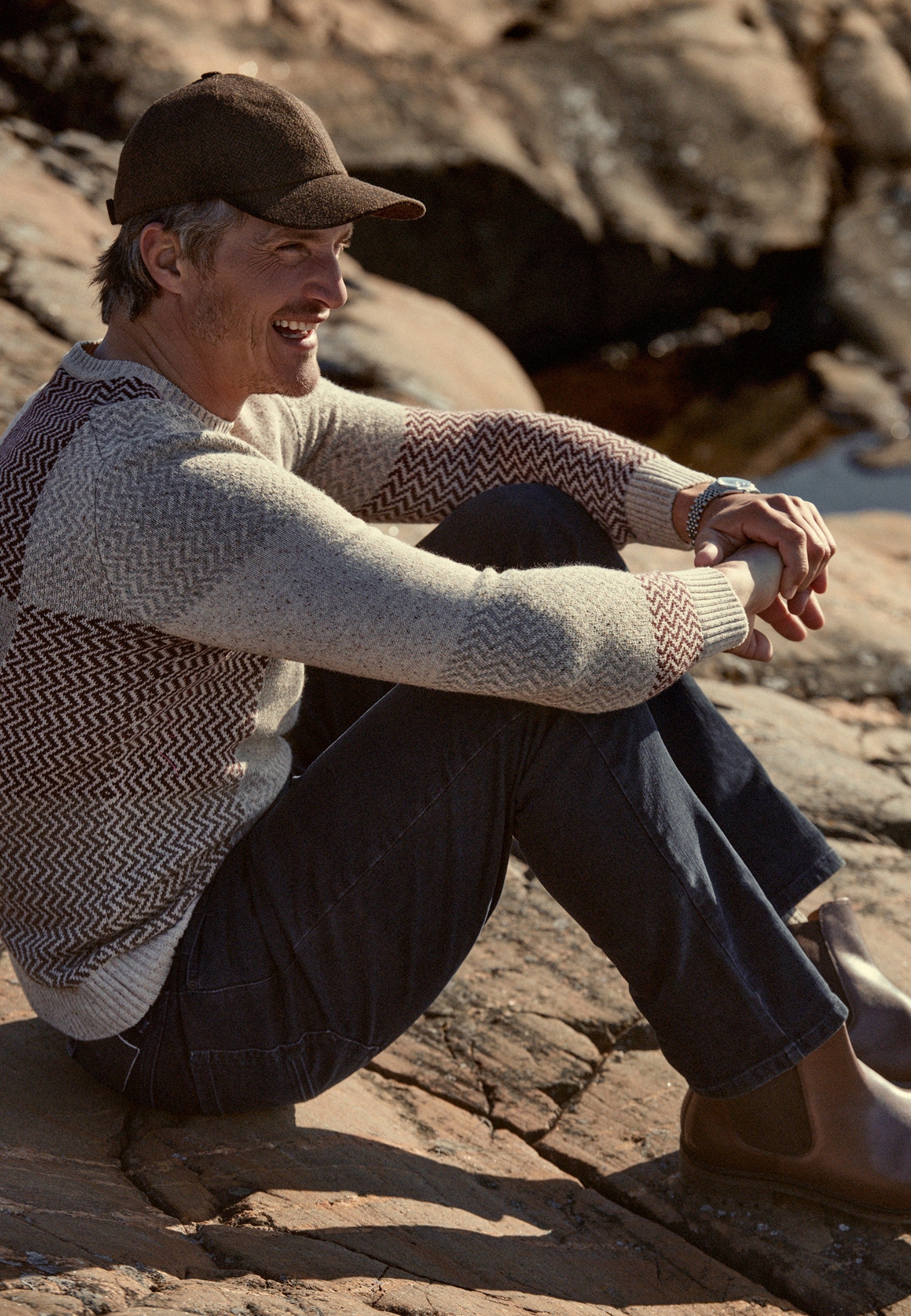 Pull en mélange de laine à col rond