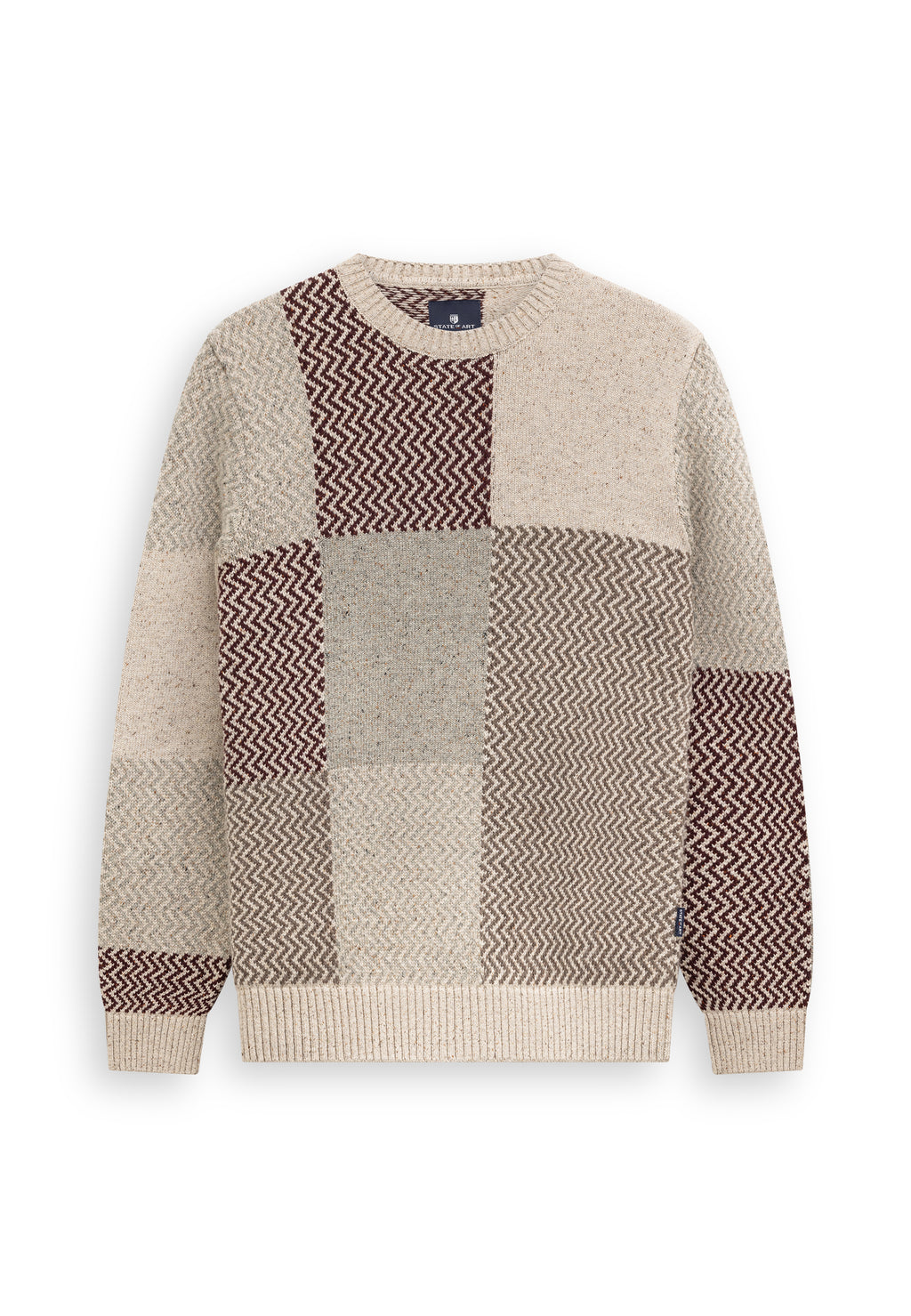 Pull en mélange de laine à col rond