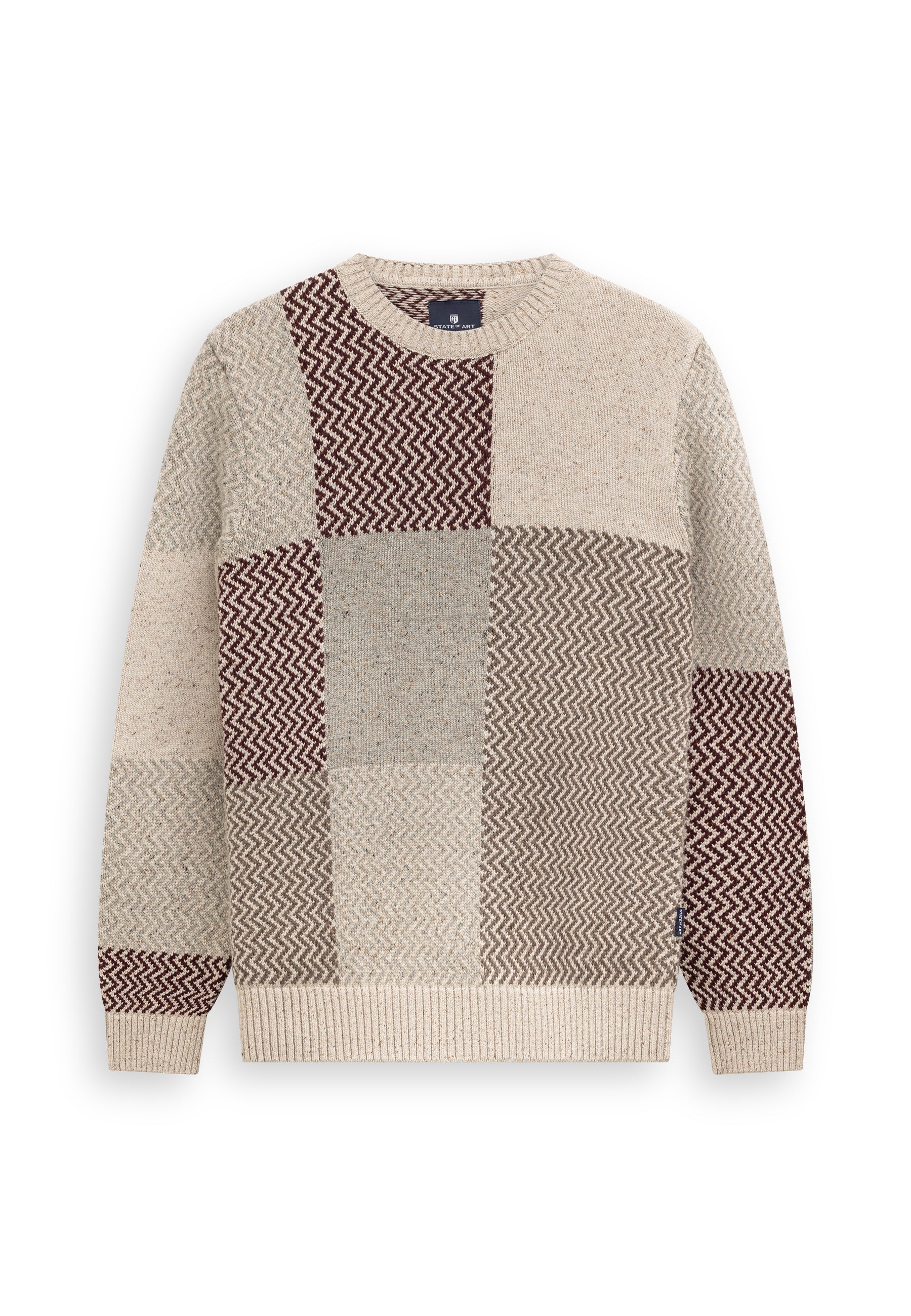 Pull en mélange de laine à col rond