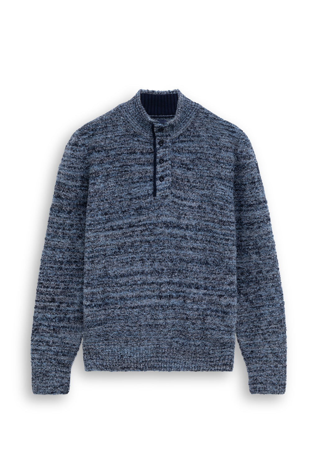 Pull chiné à demi-zip