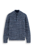 Pull chiné à demi-zip