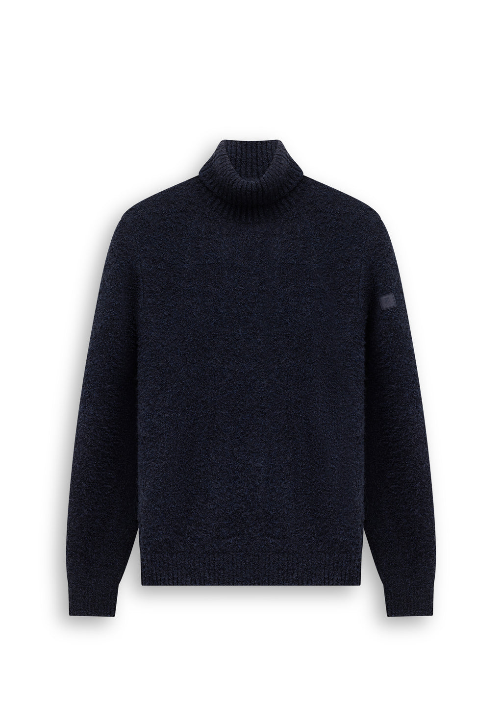 Pull en fil bouclé à col roulé