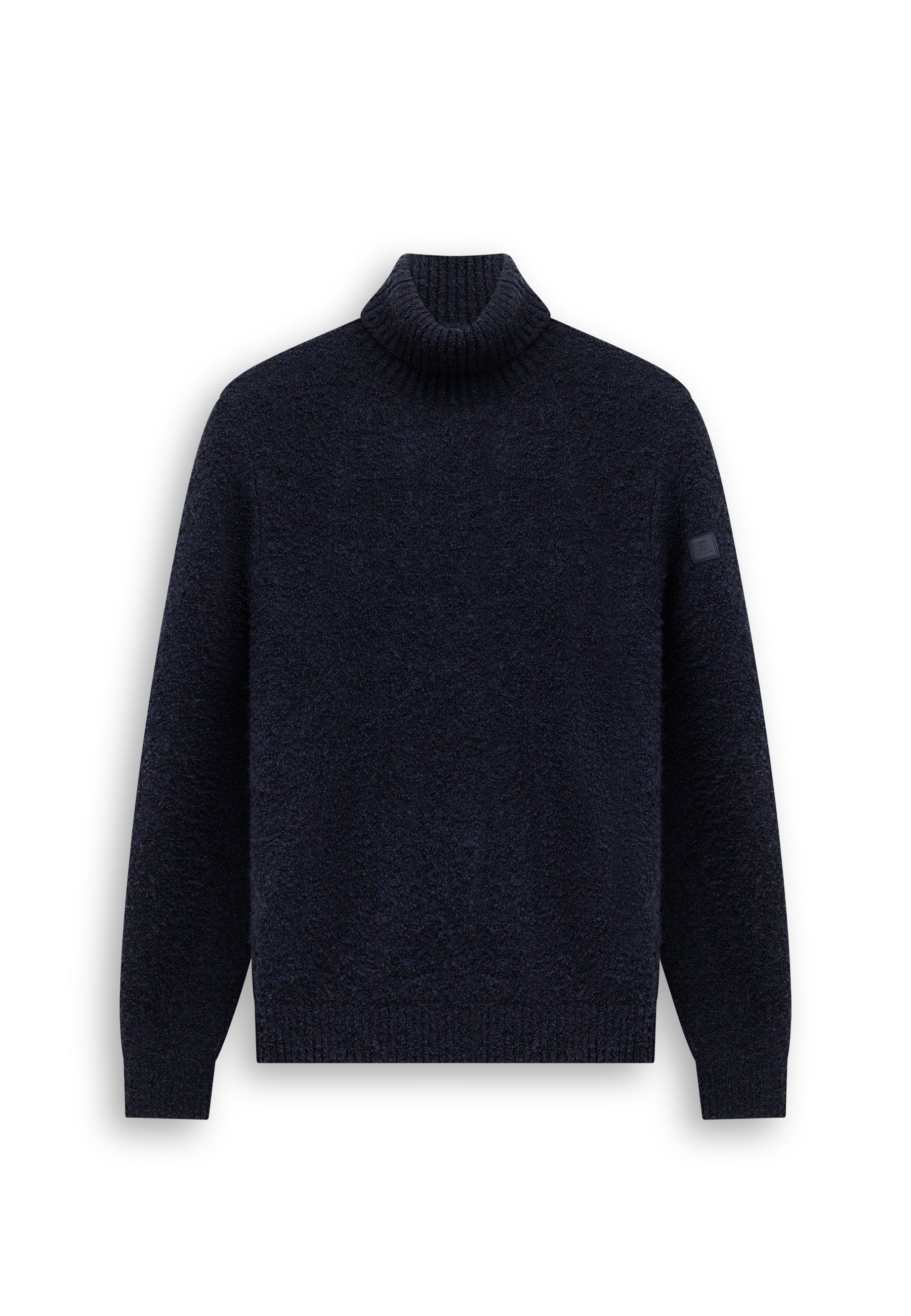 Pull en fil bouclé à col roulé