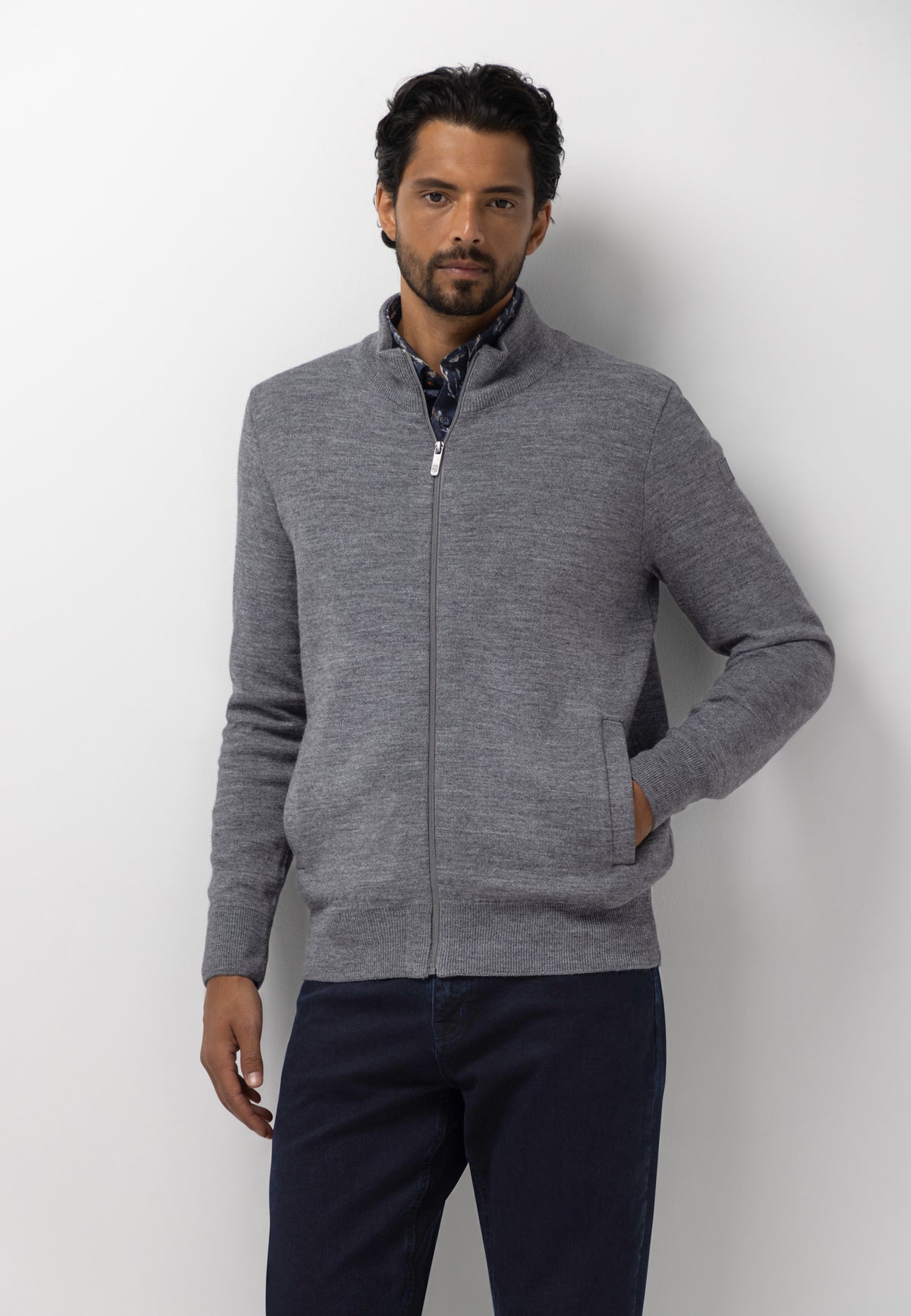 Cardigan en mélange de laine