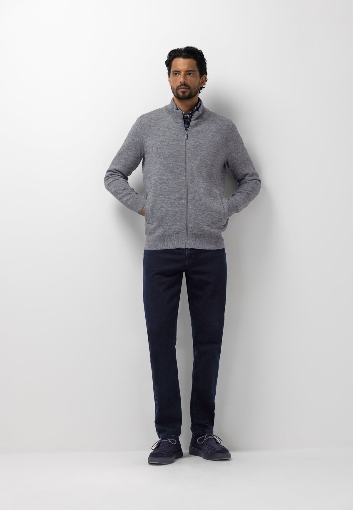 Cardigan en mélange de laine