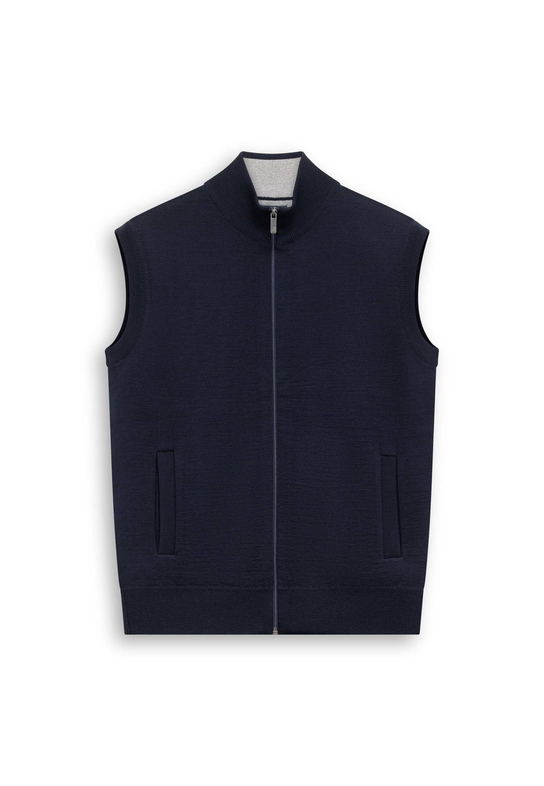 Gilet en maille à poches latérales