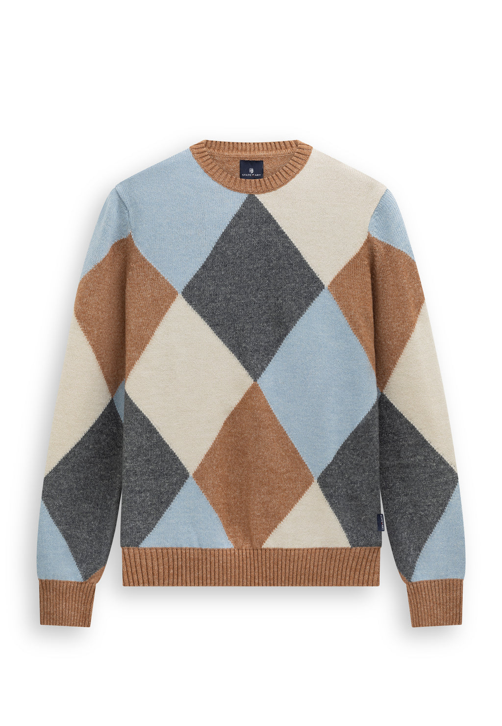 Pull jacquard en mélange de coton biologique