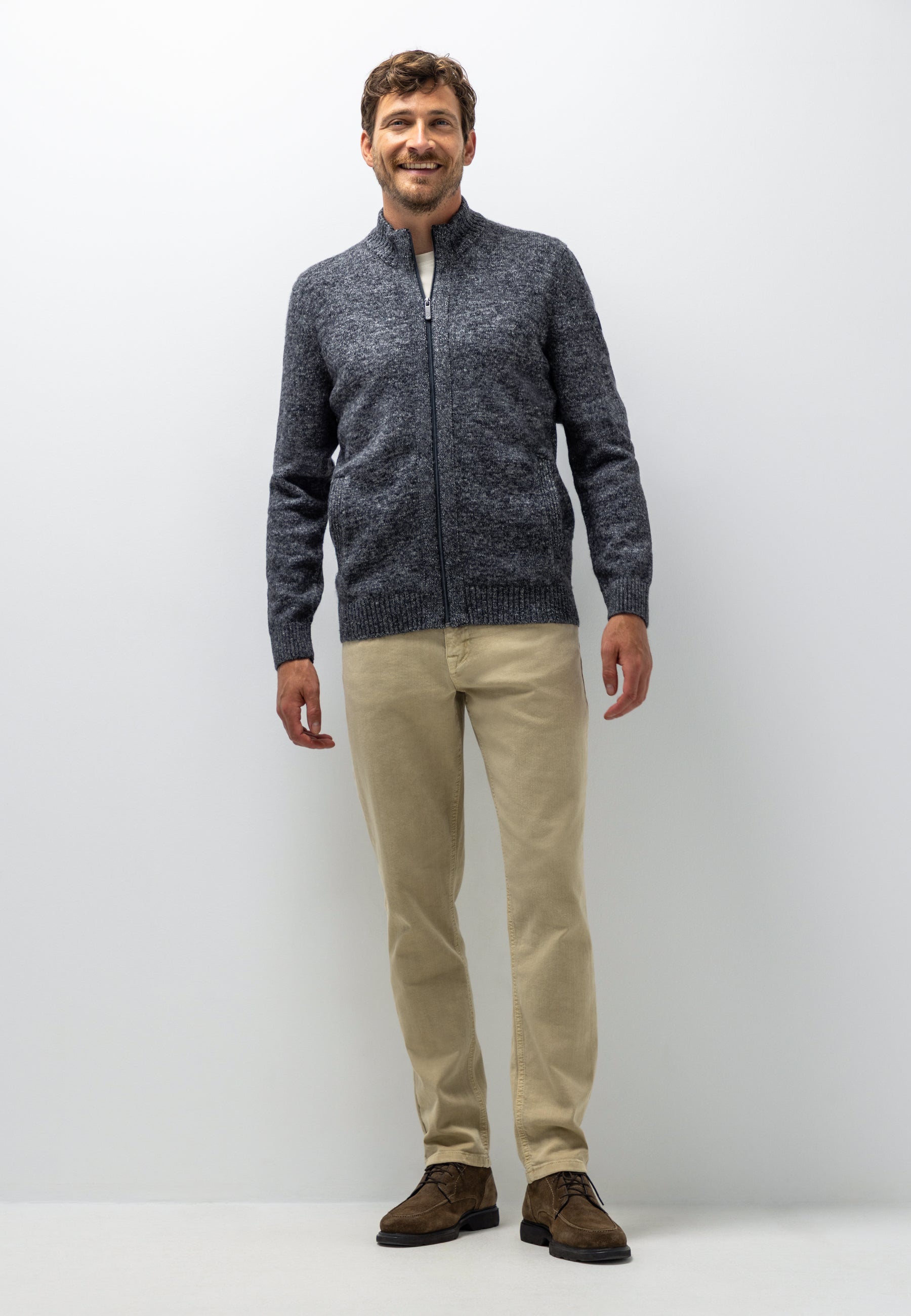 Cardigan chiné avec poches