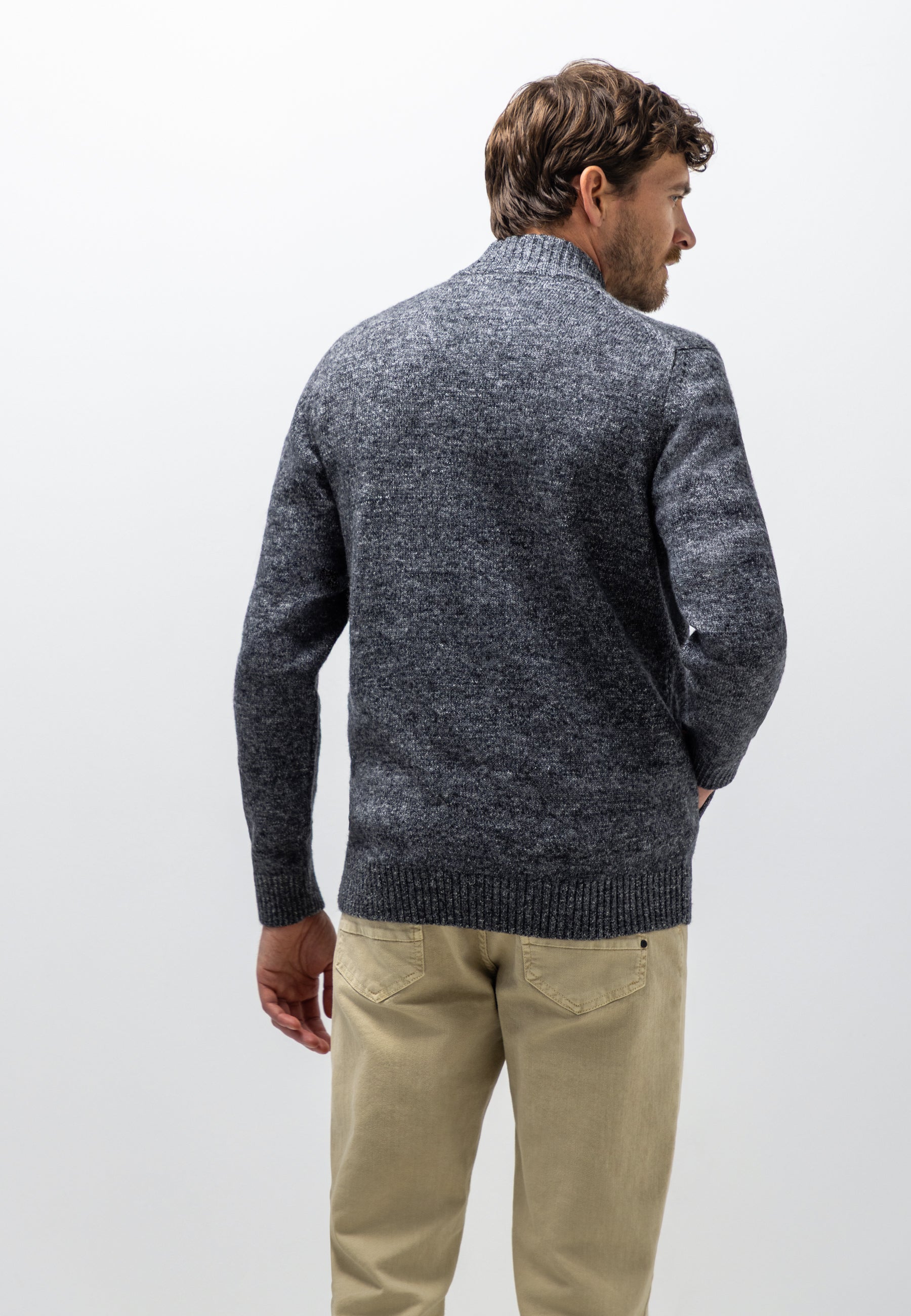 Cardigan chiné avec poches